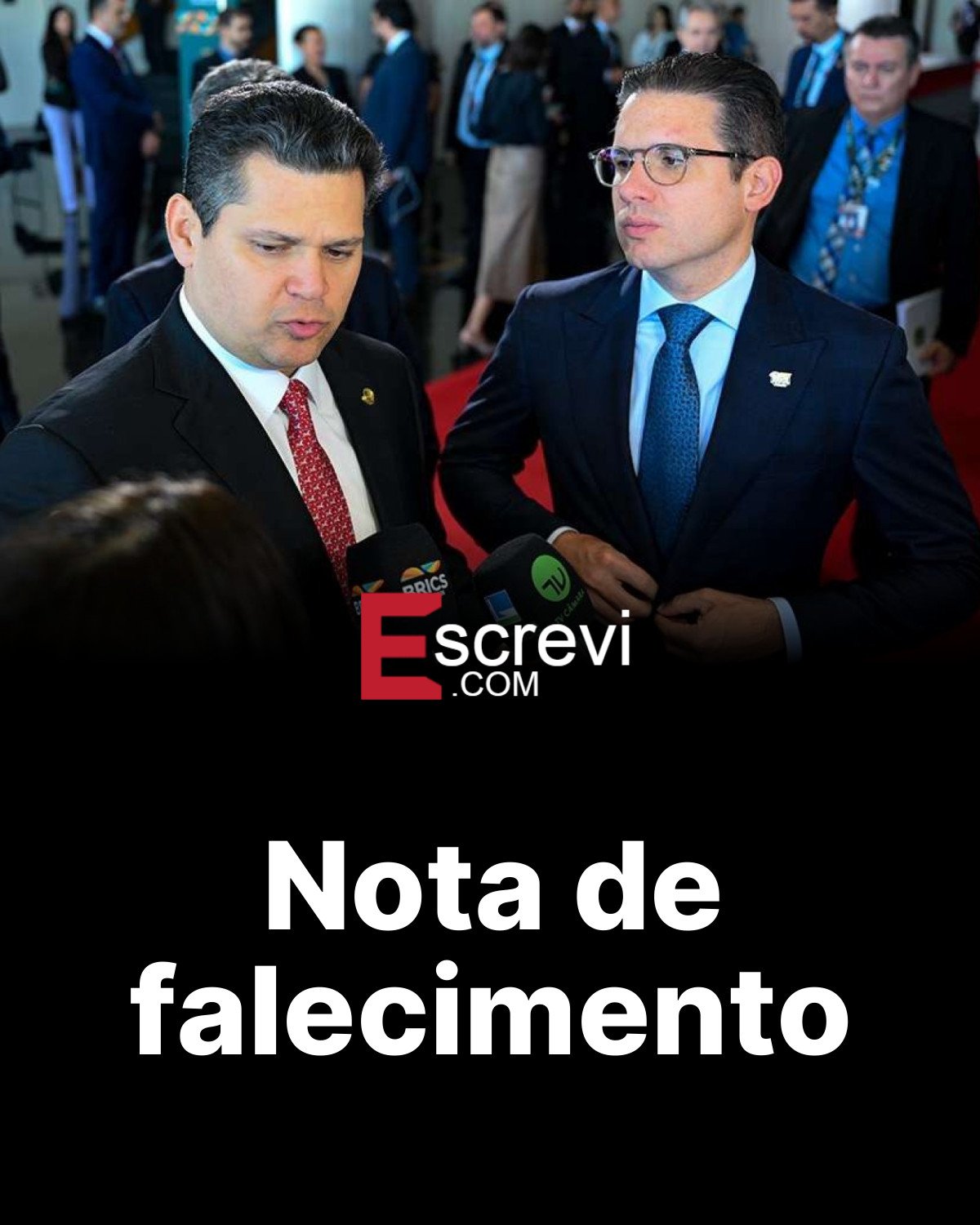 Nota de falecimento card preto