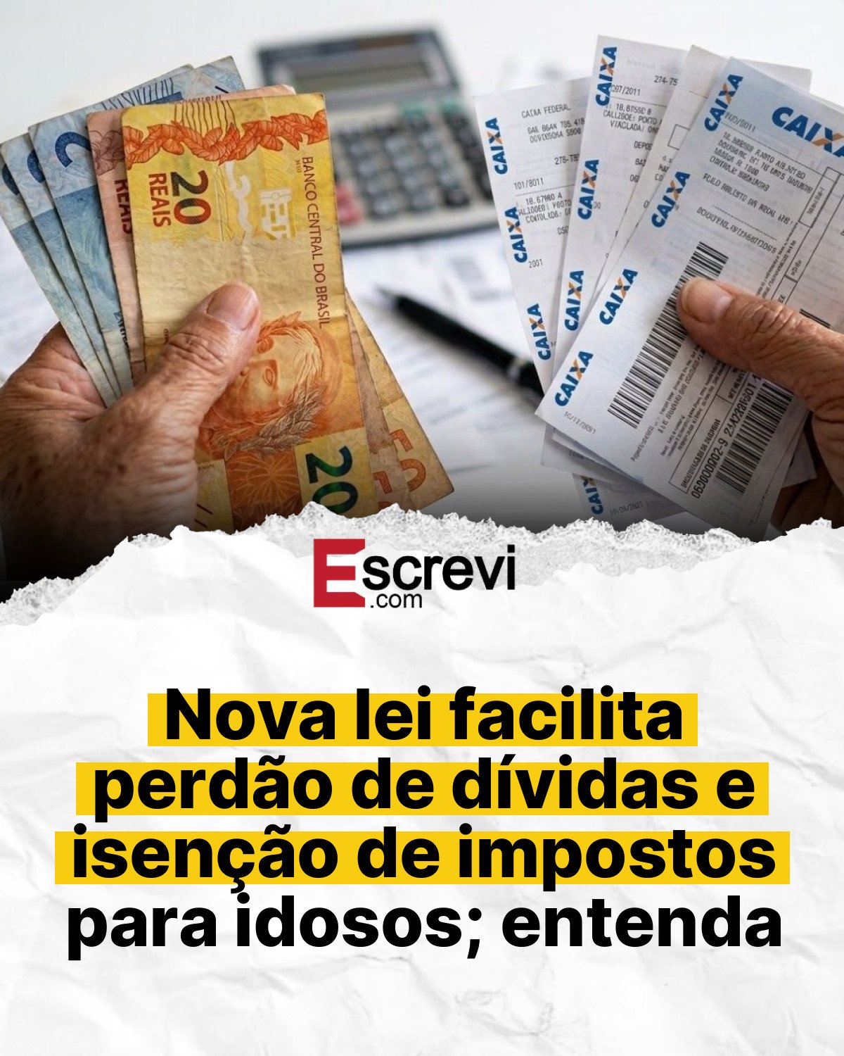 Nova lei facilita perdão de dívidas e isenção de impostos para idosos; entenda card branco