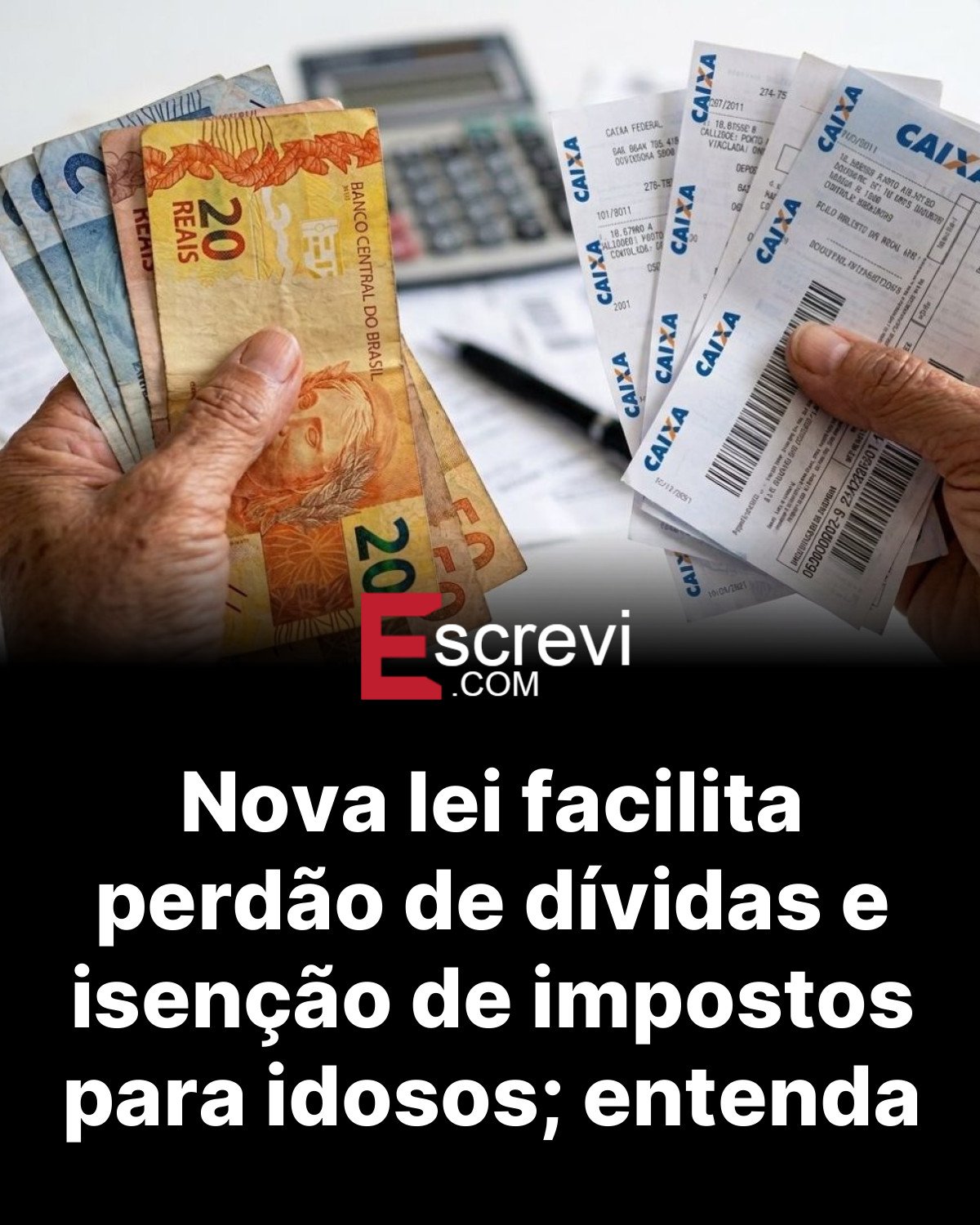 Nova lei facilita perdão de dívidas e isenção de impostos para idosos; entenda card preto