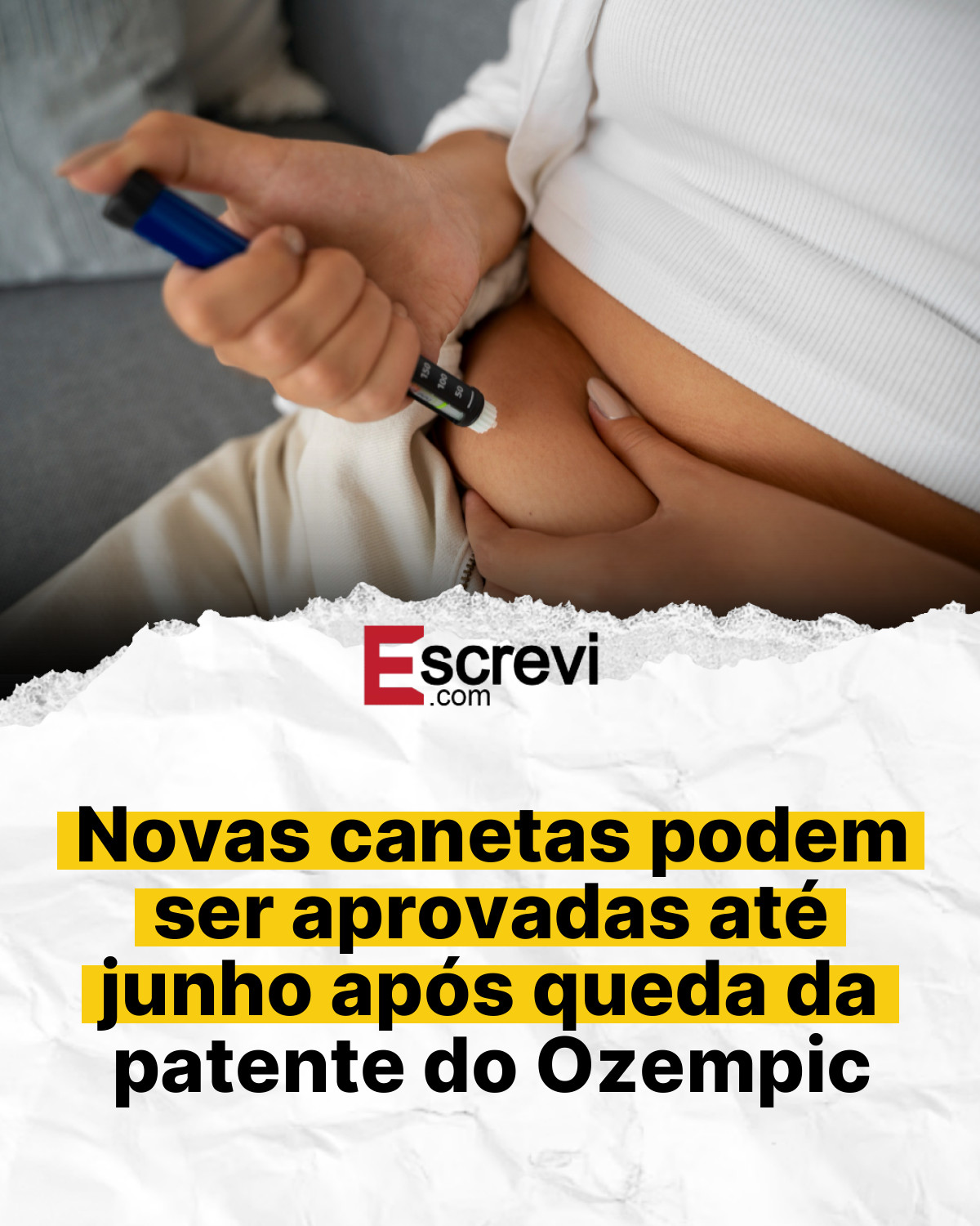 Novas canetas podem ser aprovadas até junho após queda da patente do Ozempic card branco