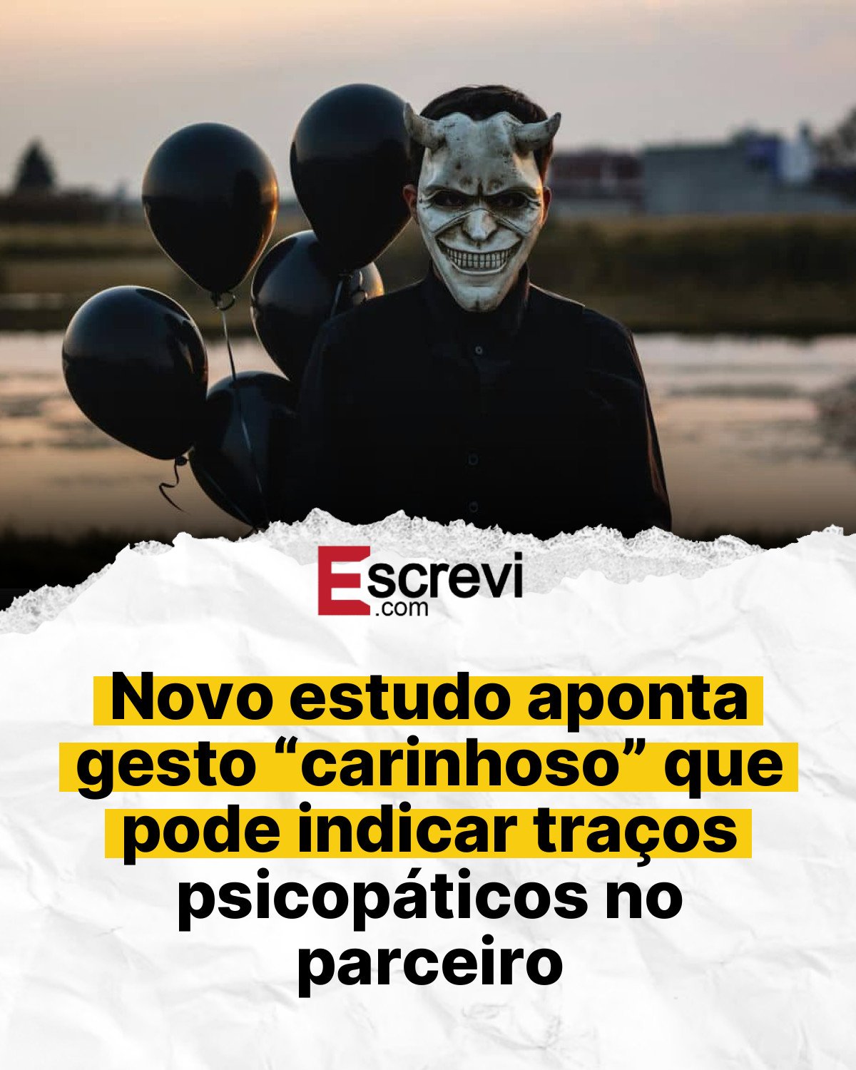 Novo estudo aponta gesto “carinhoso” que pode indicar traços psicopáticos no parceiro card branco