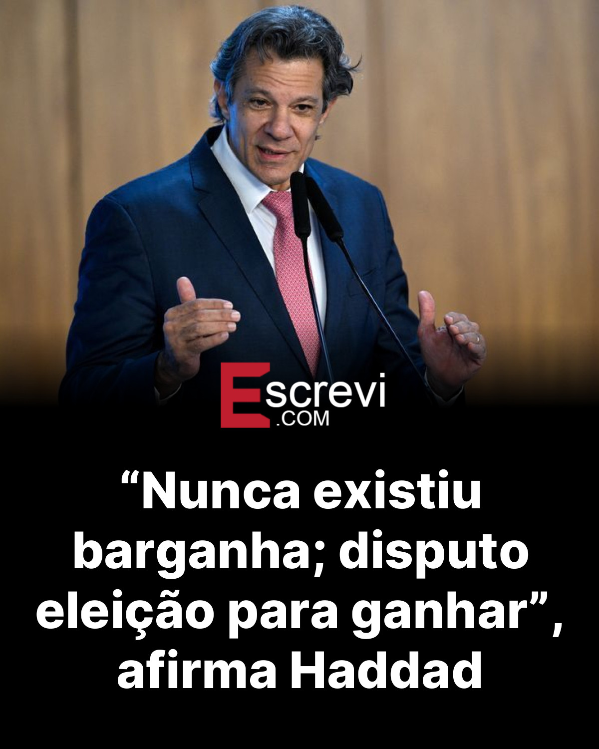 “Nunca existiu barganha; disputo eleição para ganhar”, afirma Haddad card preto