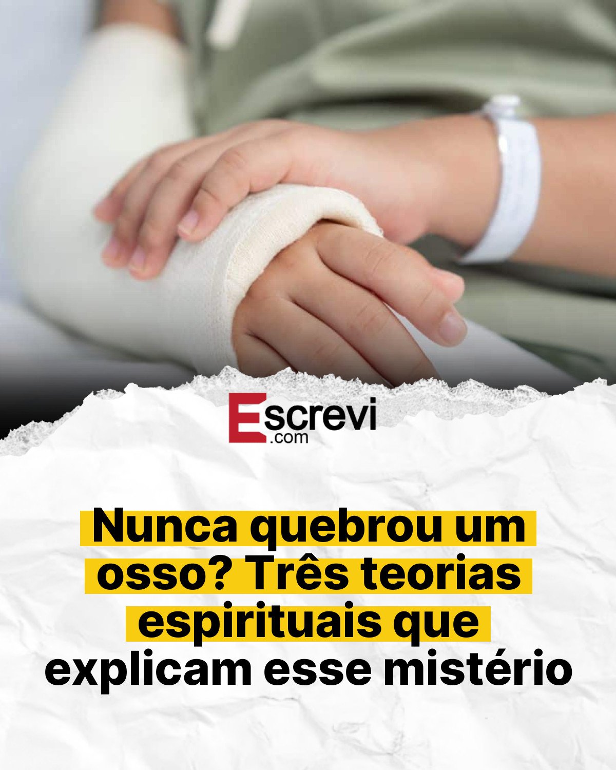 Nunca quebrou um osso? Três teorias espirituais que explicam esse mistério card branco