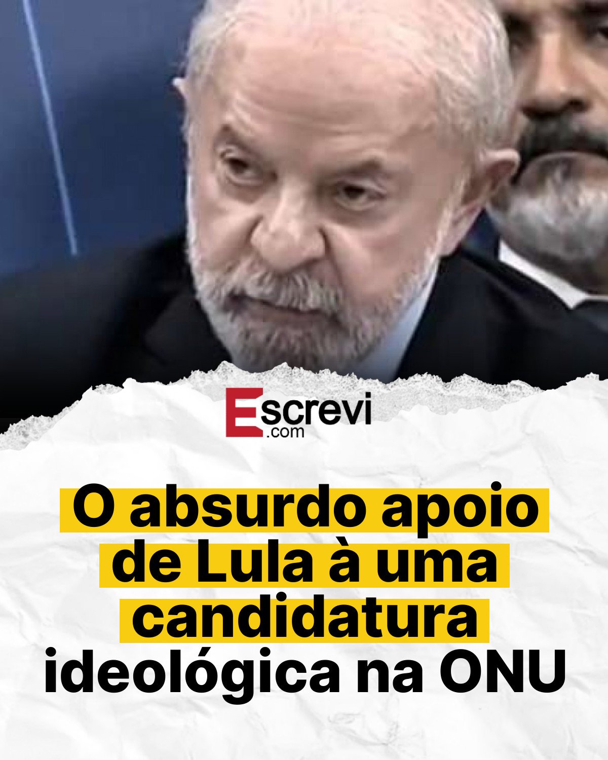 O absurdo apoio de Lula à uma candidatura ideológica na ONU card branco