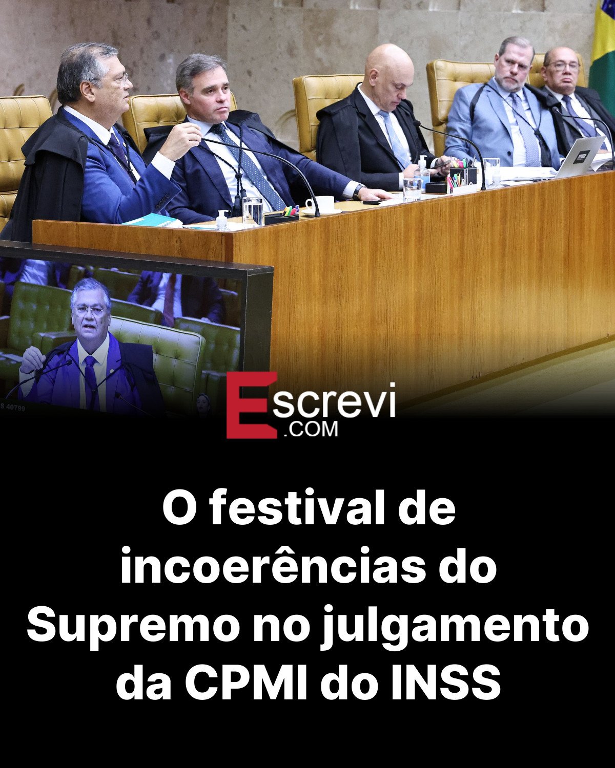 O festival de incoerências do Supremo no julgamento da CPMI do INSS card preto