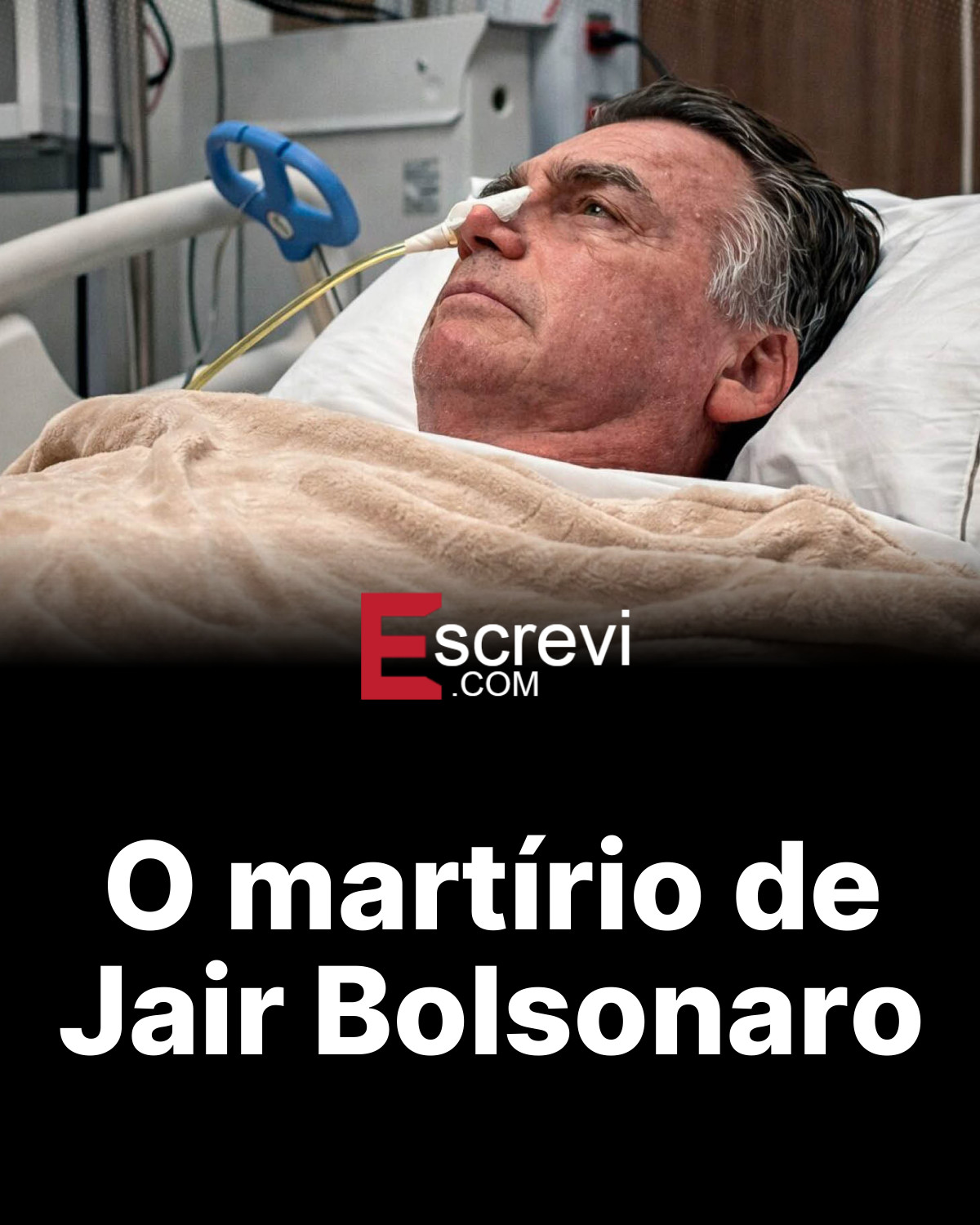 O martírio de Jair Bolsonaro card preto