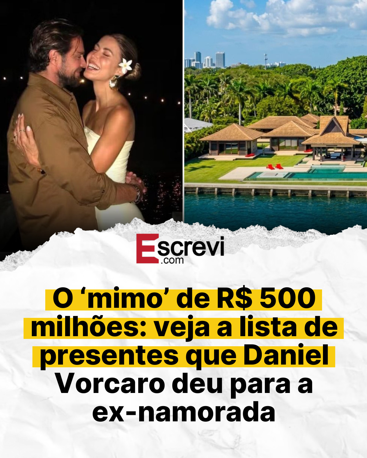 O ‘mimo’ de R$ 500 milhões: veja a lista de presentes que Daniel Vorcaro deu para a ex-namorada card branco