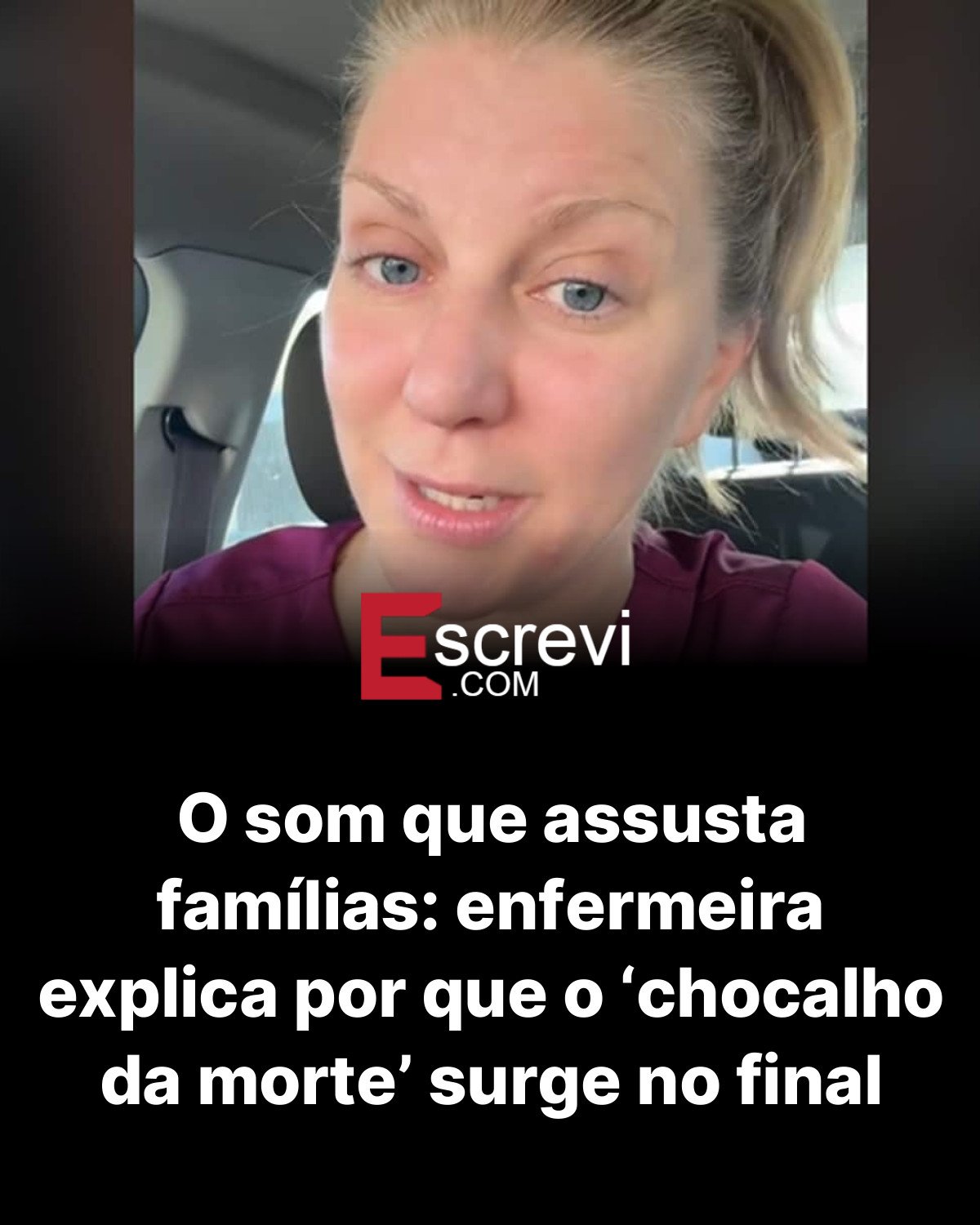 O som que assusta famílias: enfermeira explica por que o ‘chocalho da morte’ surge no final card preto
