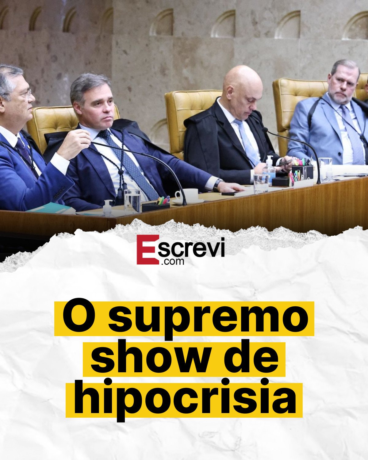 O supremo show de hipocrisia card branco