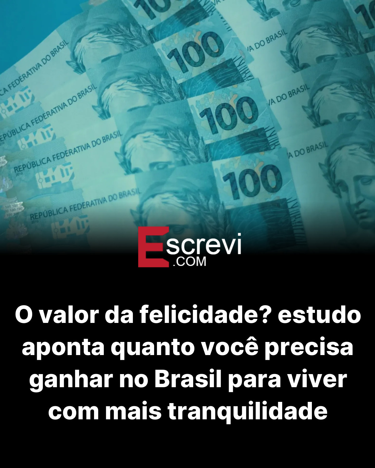 O valor da felicidade? estudo aponta quanto você precisa ganhar no Brasil para viver com mais tranquilidade card preto