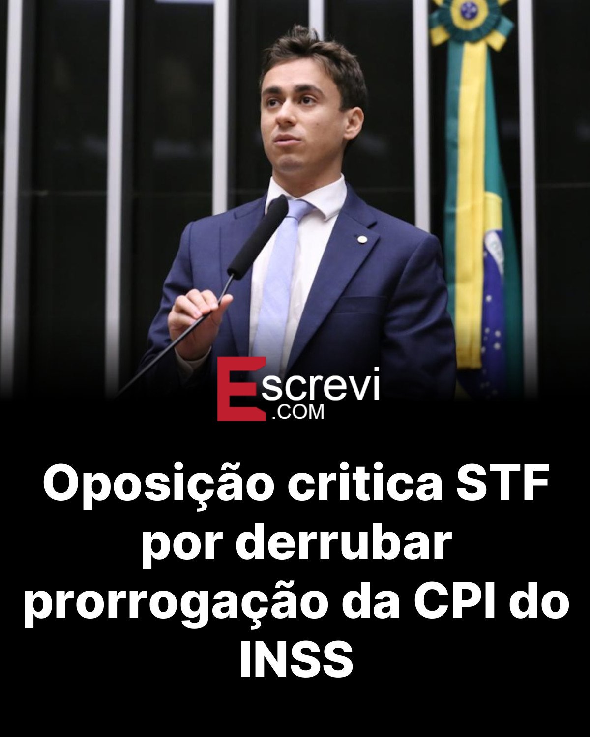 Oposição critica STF por derrubar prorrogação da CPI do INSS card preto