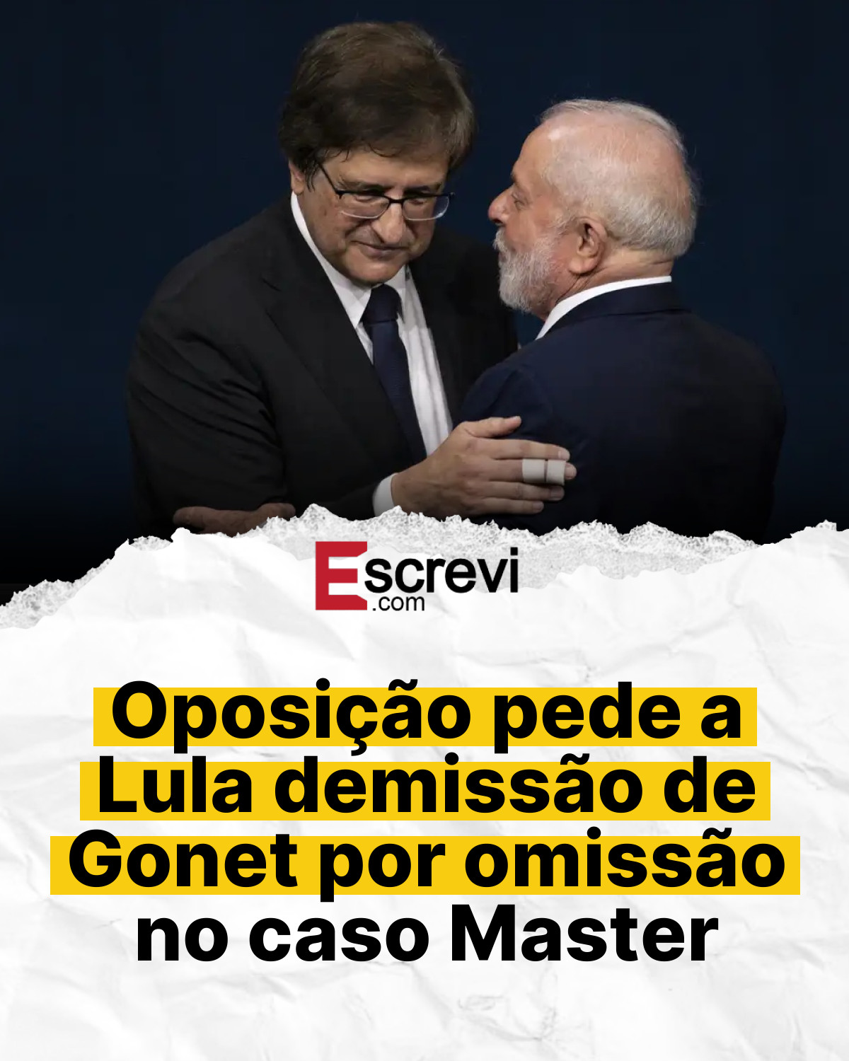Oposição pede a Lula demissão de Gonet por omissão no caso Master card branco
