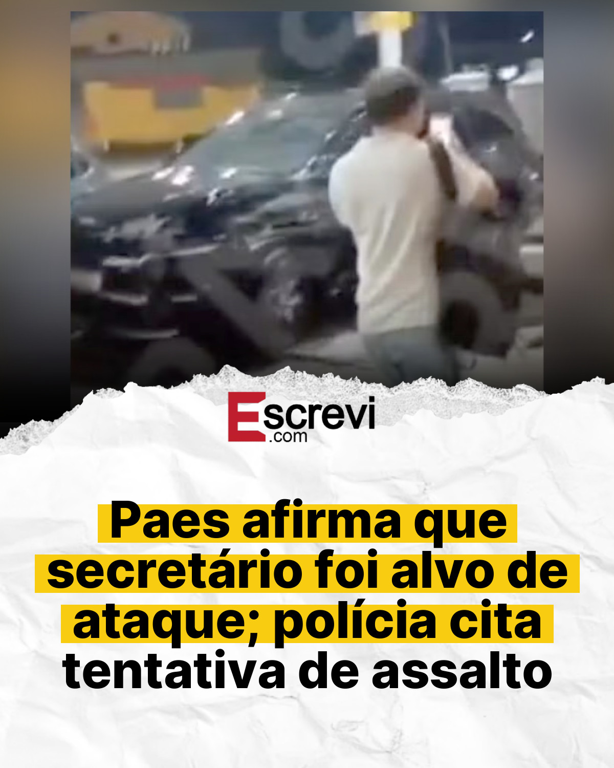 Paes afirma que secretário foi alvo de ataque; polícia cita tentativa de assalto card branco