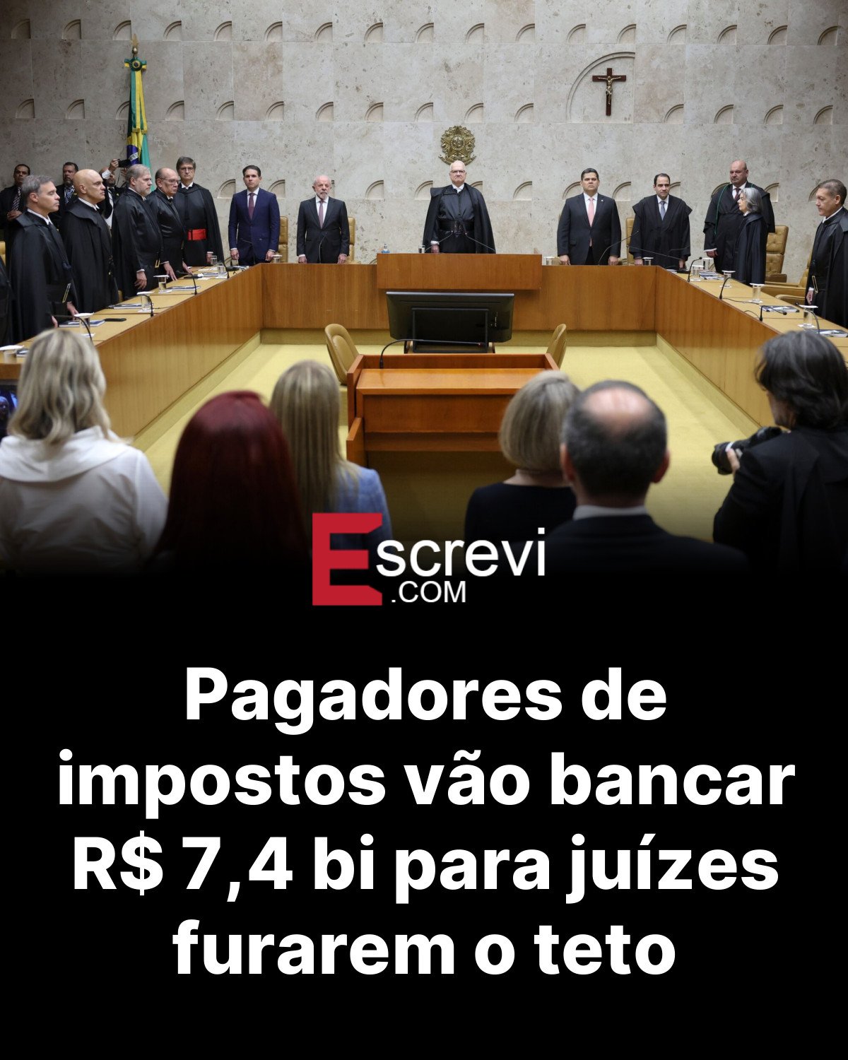 Pagadores de impostos vão bancar R$ 7,4 bi para juízes furarem o teto card preto