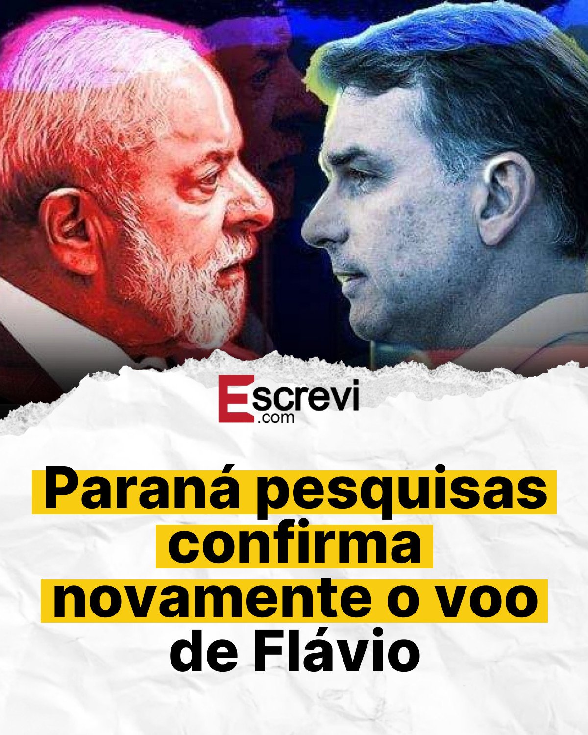 Paraná pesquisas confirma novamente o voo de Flávio card branco