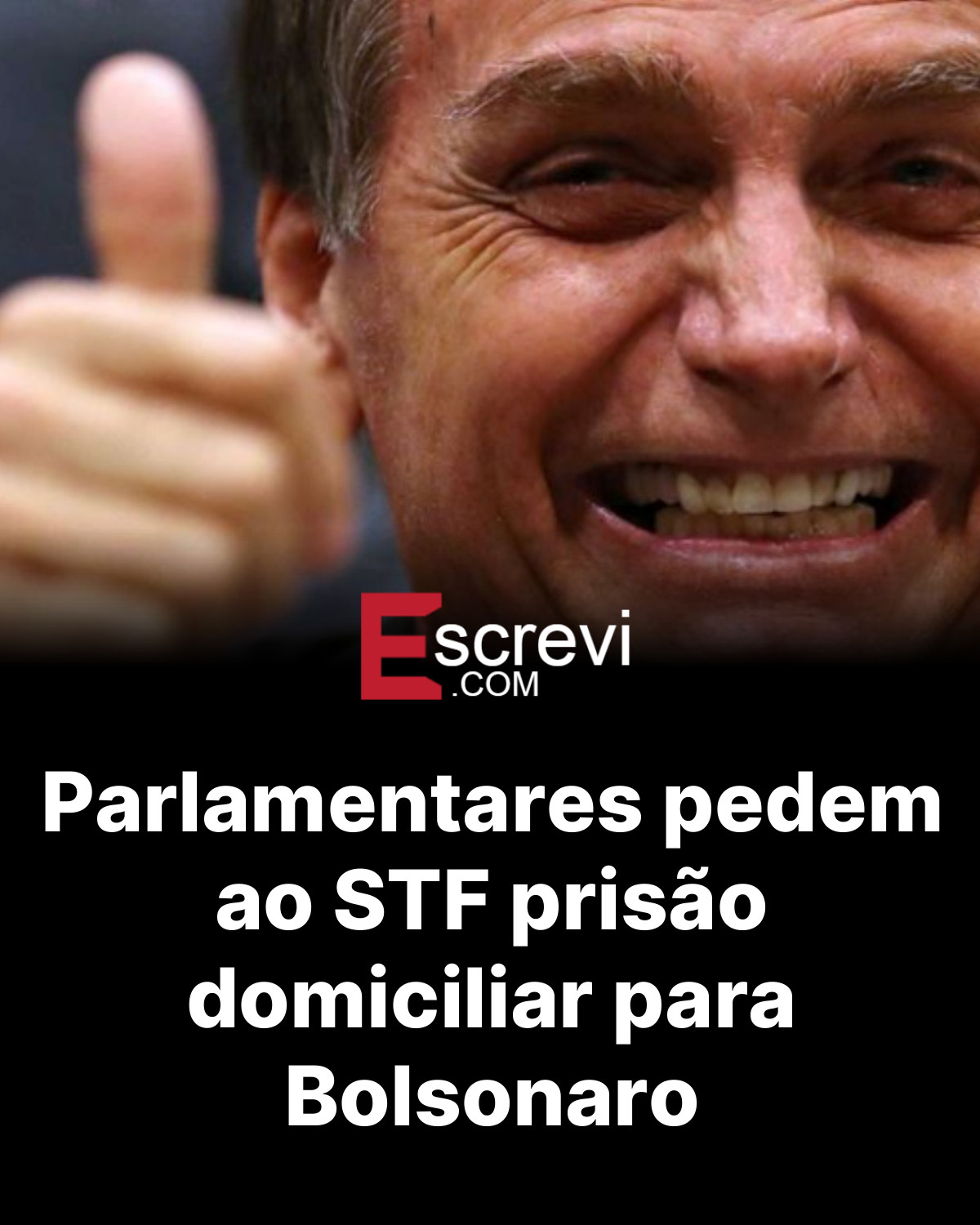 Parlamentares pedem ao STF prisão domiciliar para Bolsonaro card preto