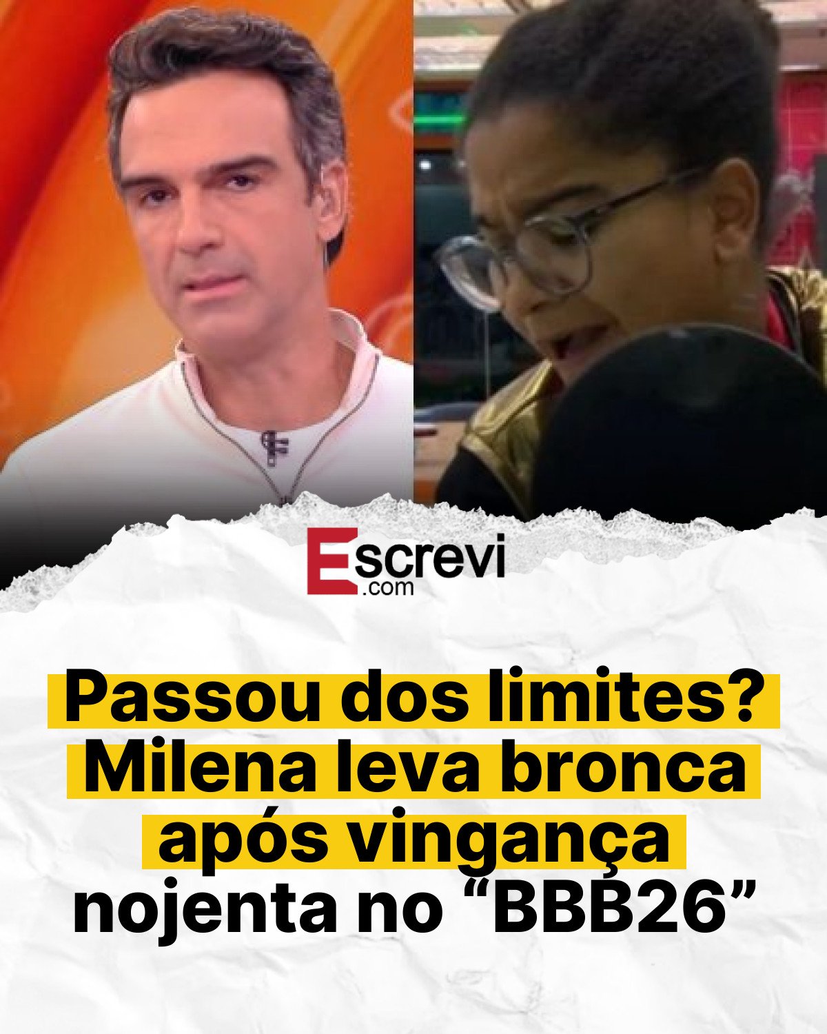Passou dos limites? Milena leva bronca após vingança nojenta no “BBB26” card branco