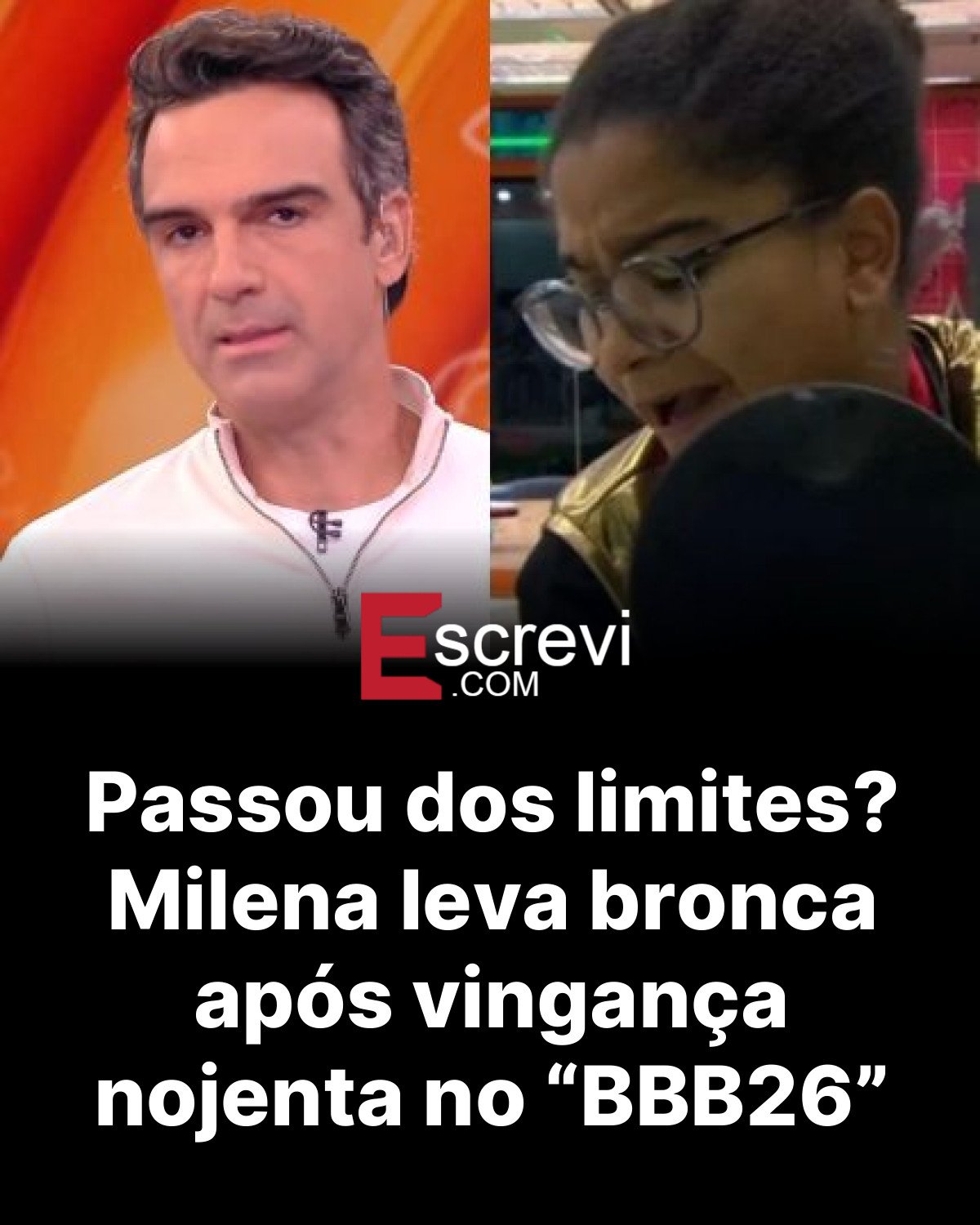 Passou dos limites? Milena leva bronca após vingança nojenta no “BBB26” card preto
