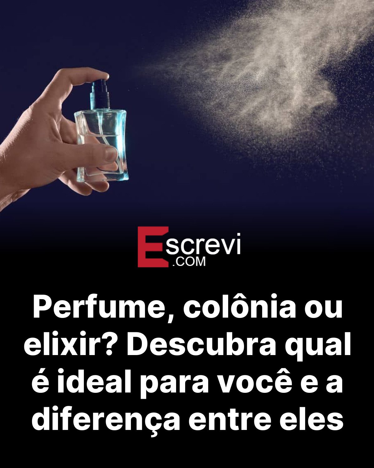 Perfume, colônia ou elixir? Descubra qual é ideal para você e a diferença entre eles card preto
