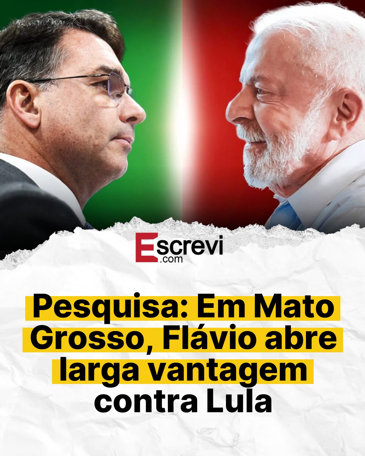 Pesquisa: Em Mato Grosso, Flávio abre larga vantagem contra Lula card branco