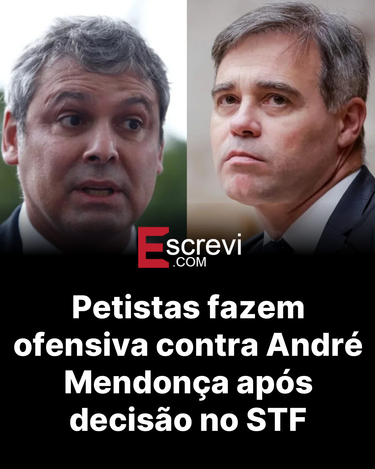 Petistas fazem ofensiva contra André Mendonça após decisão no STF card preto