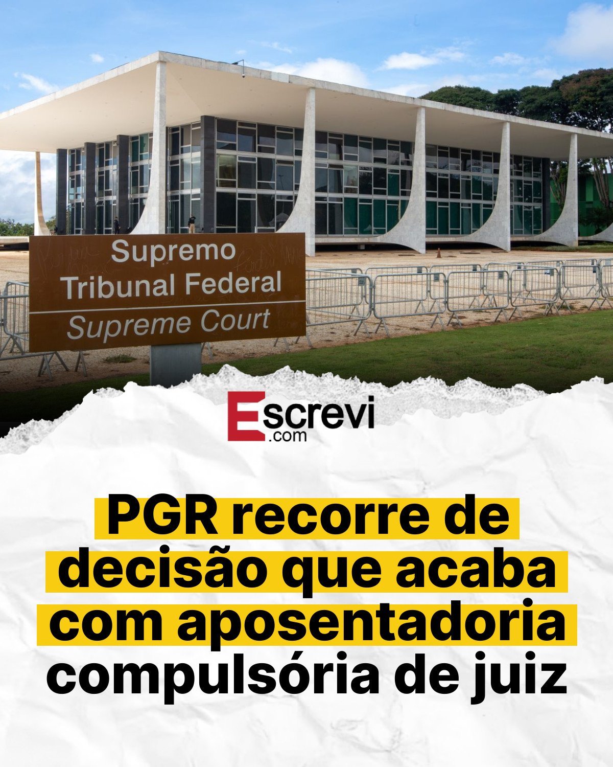 PGR recorre de decisão que acaba com aposentadoria compulsória de juiz card branco