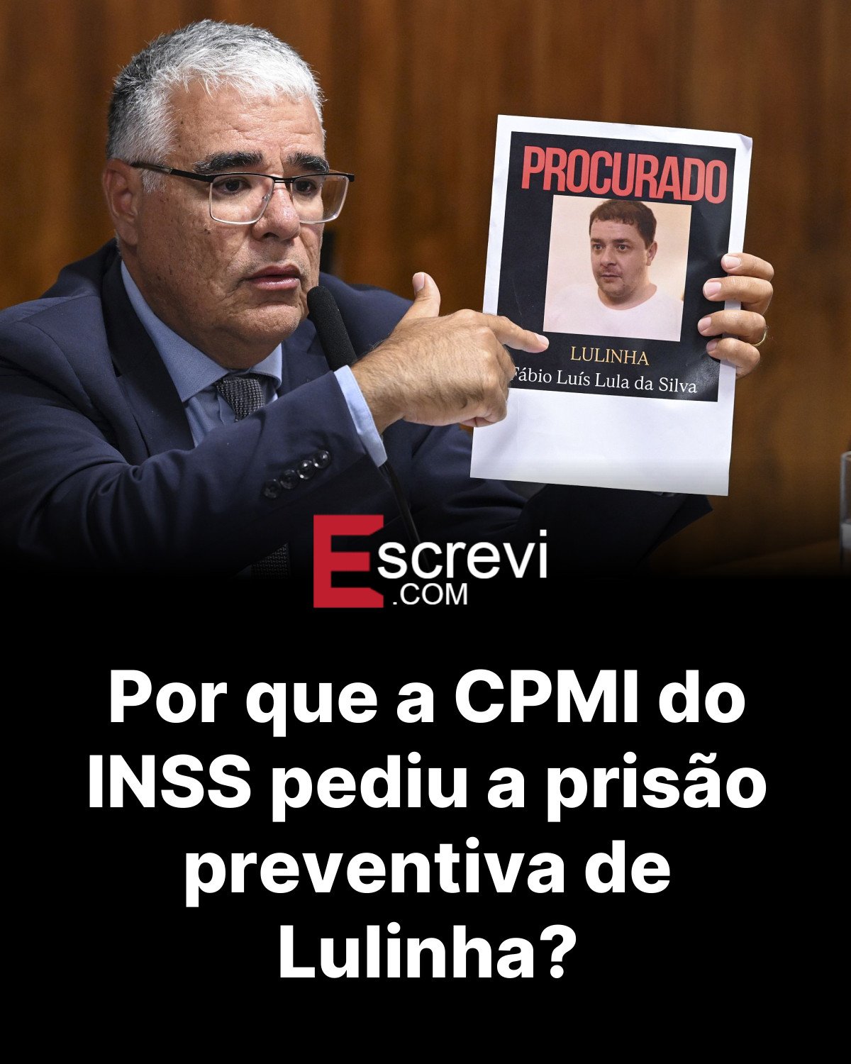 Por que a CPMI do INSS pediu a prisão preventiva de Lulinha? card preto