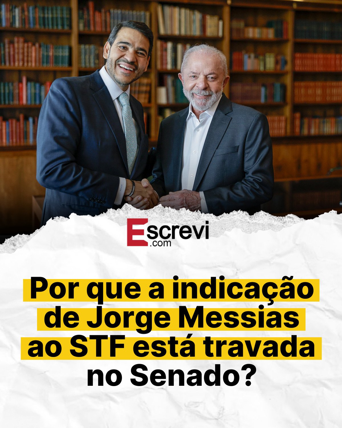 Por que a indicação de Jorge Messias ao STF está travada no Senado? card branco