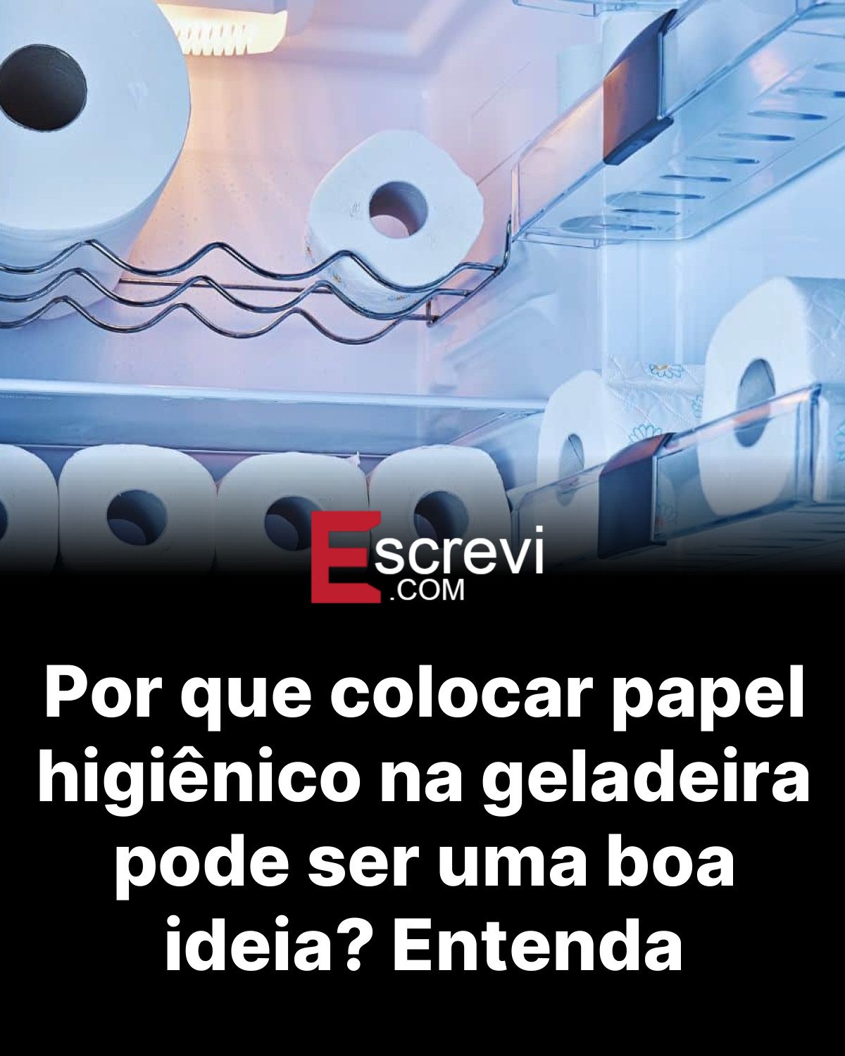 Por que colocar papel higiênico na geladeira pode ser uma boa ideia? Entenda card preto