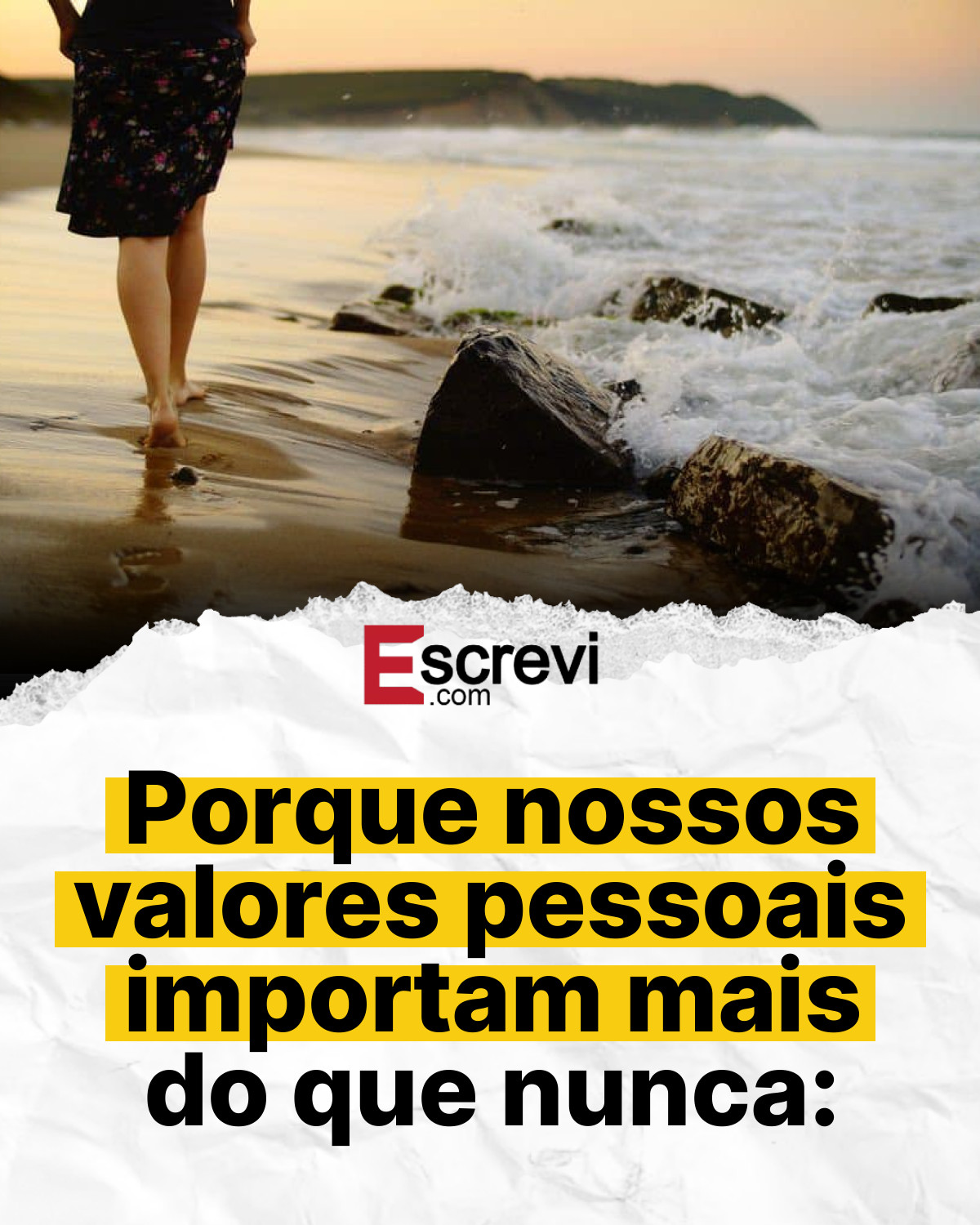 Porque nossos valores pessoais importam mais do que nunca: card branco