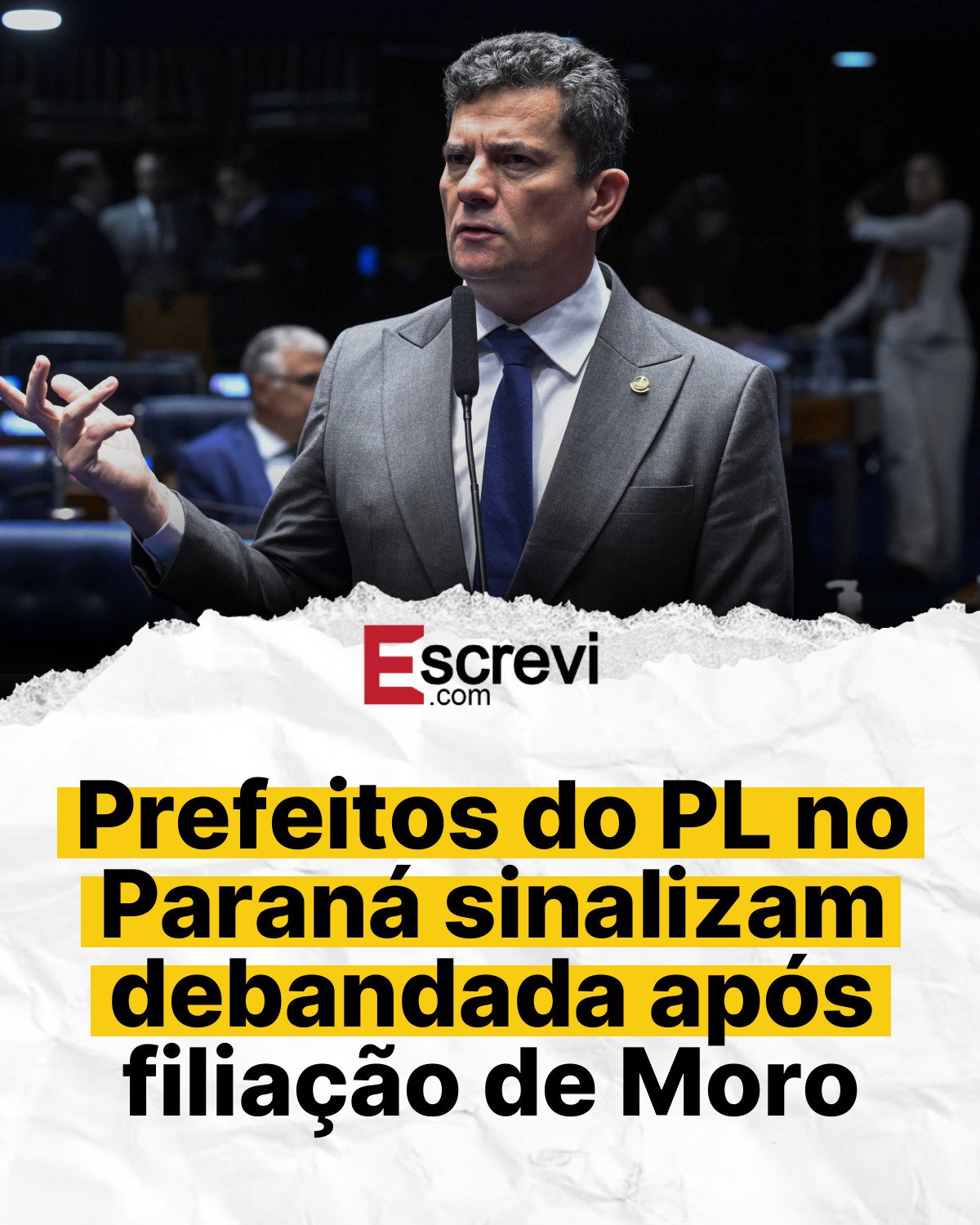 Prefeitos do PL no Paraná sinalizam debandada após filiação de Moro card branco