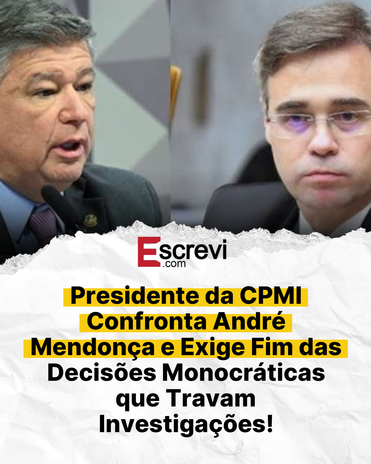 Presidente da CPMI Confronta André Mendonça e Exige Fim das Decisões Monocráticas que Travam Investigações! card branco