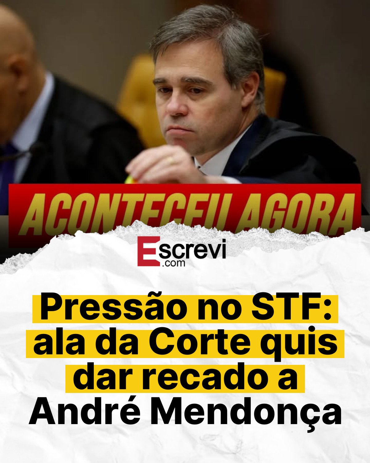 Pressão no STF: ala da Corte quis dar recado a André Mendonça card branco
