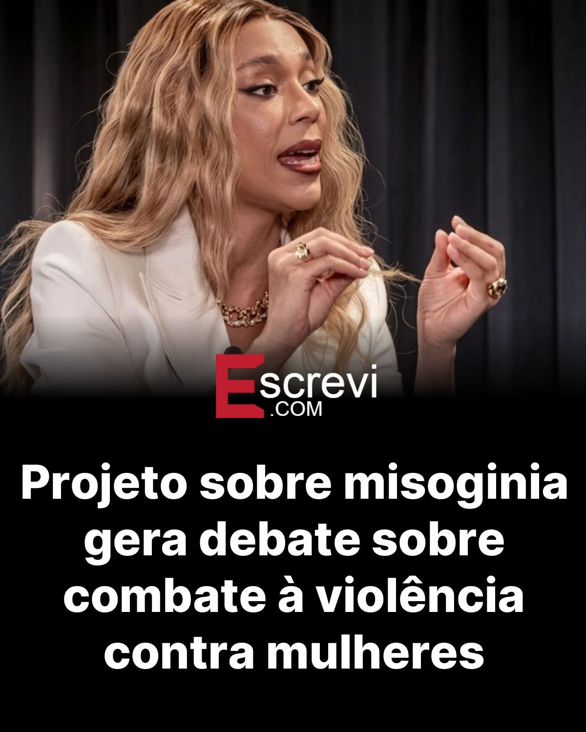 Projeto sobre misoginia gera debate sobre combate à violência contra mulheres card preto