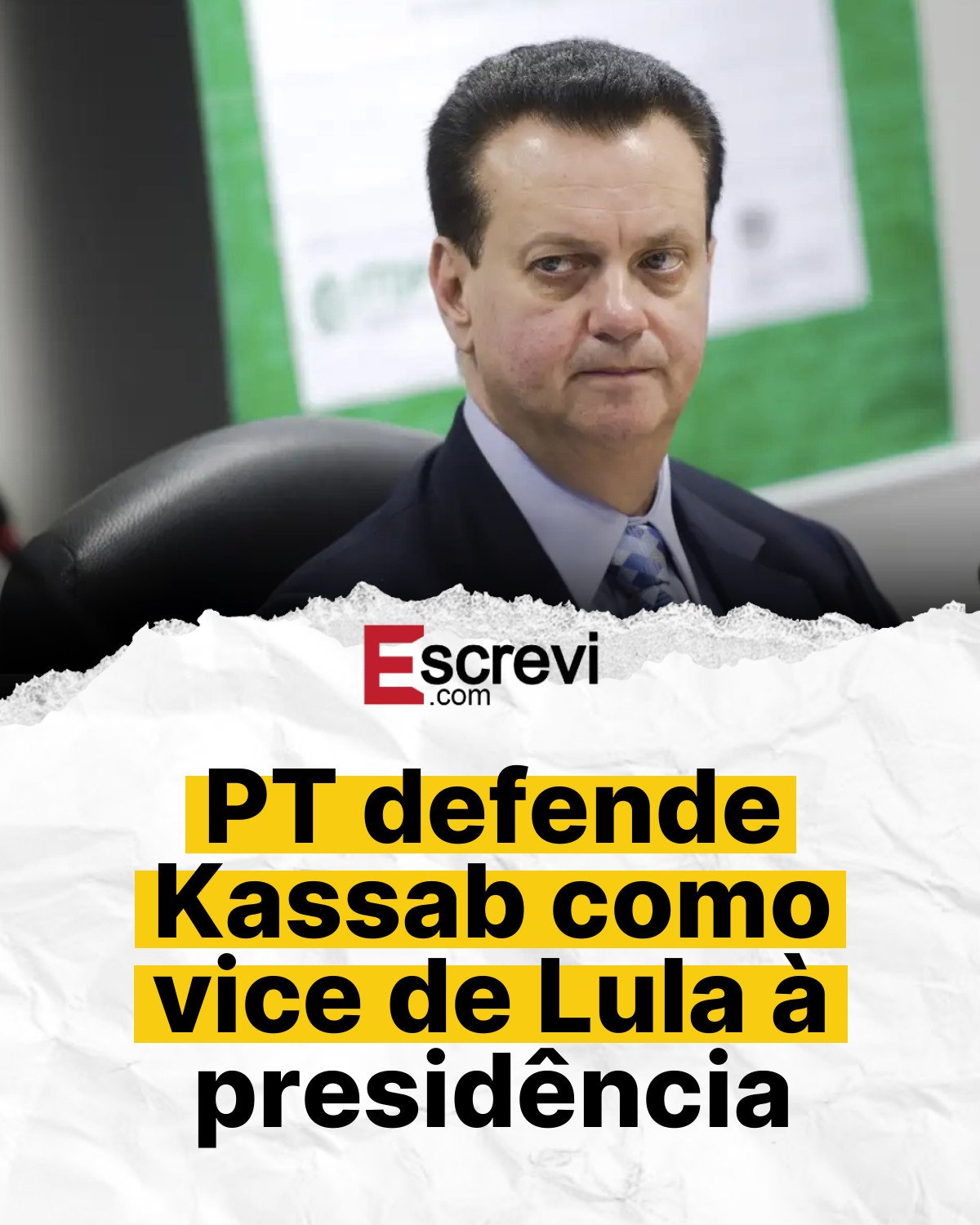 PT defende Kassab como vice de Lula à presidência card branco