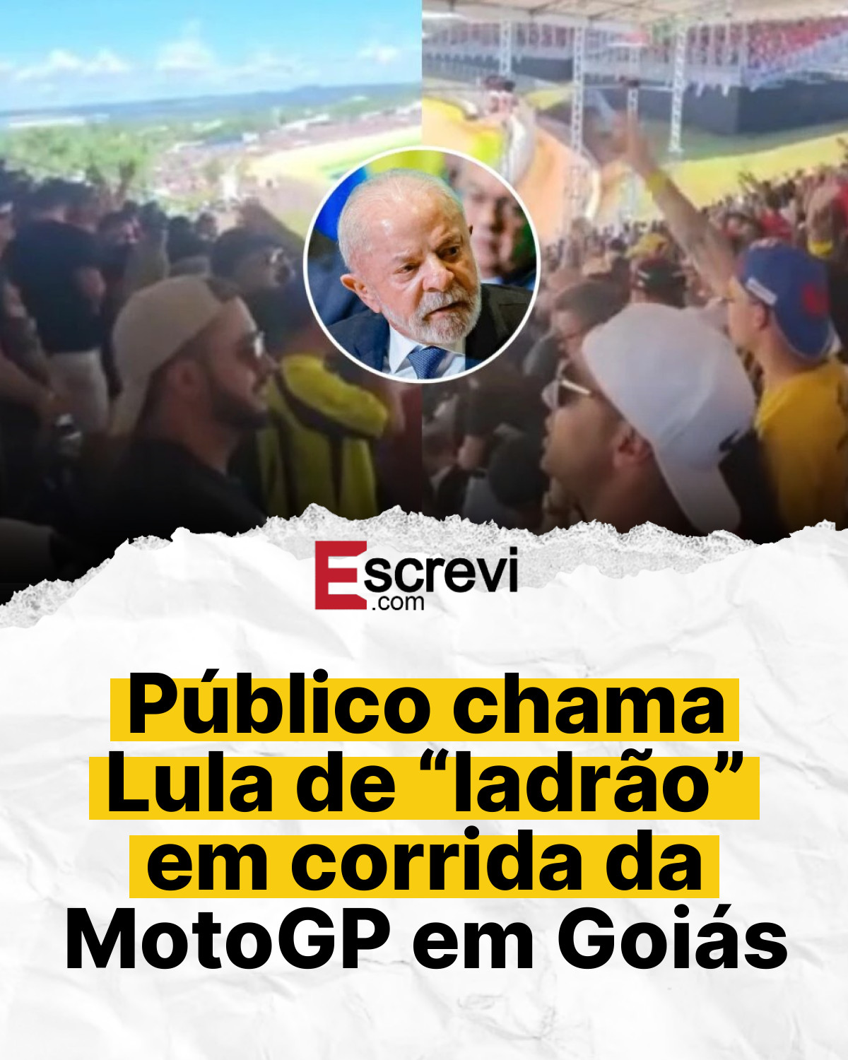 Público chama Lula de “ladrão” em corrida da MotoGP em Goiás card branco
