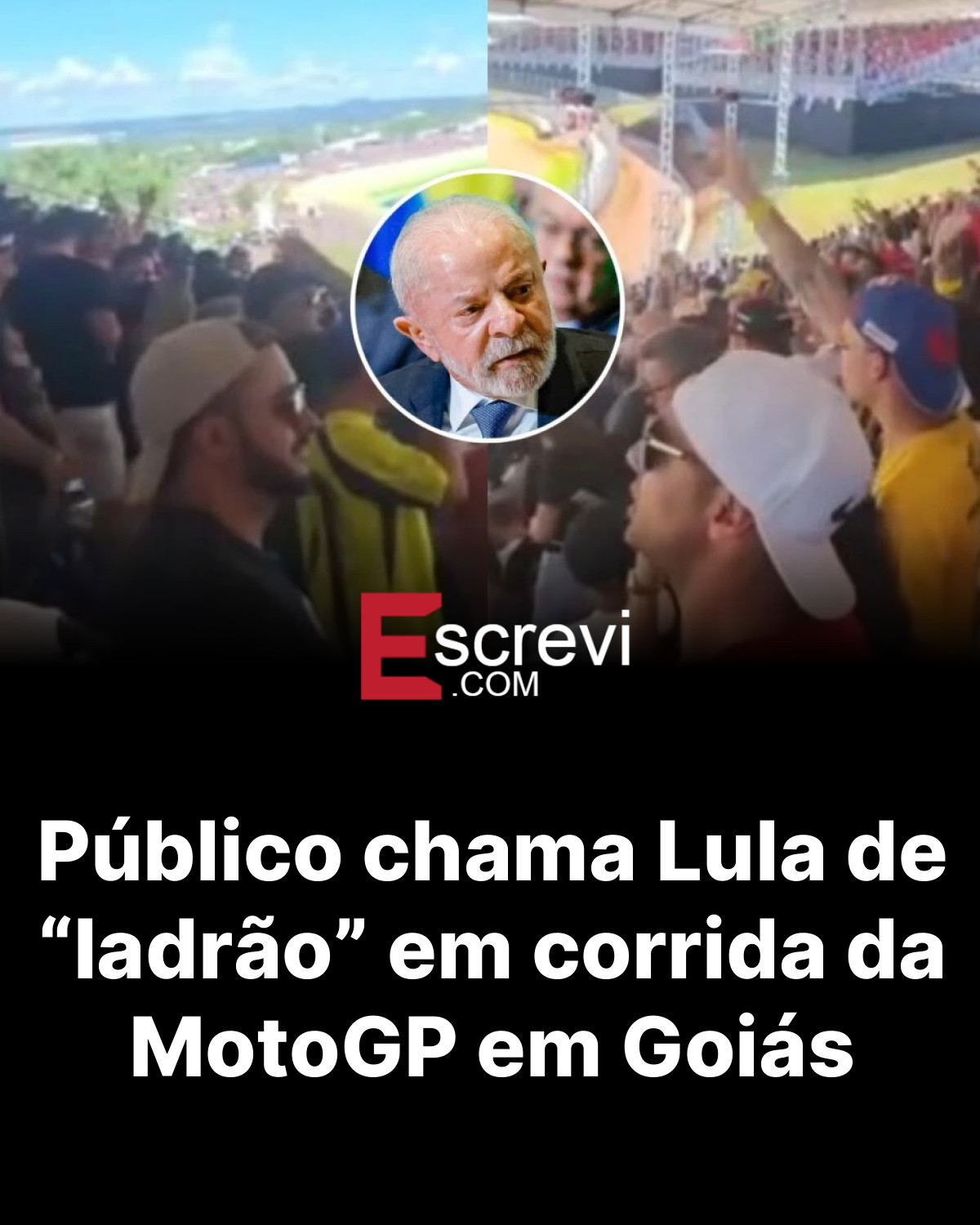 Público chama Lula de “ladrão” em corrida da MotoGP em Goiás card preto