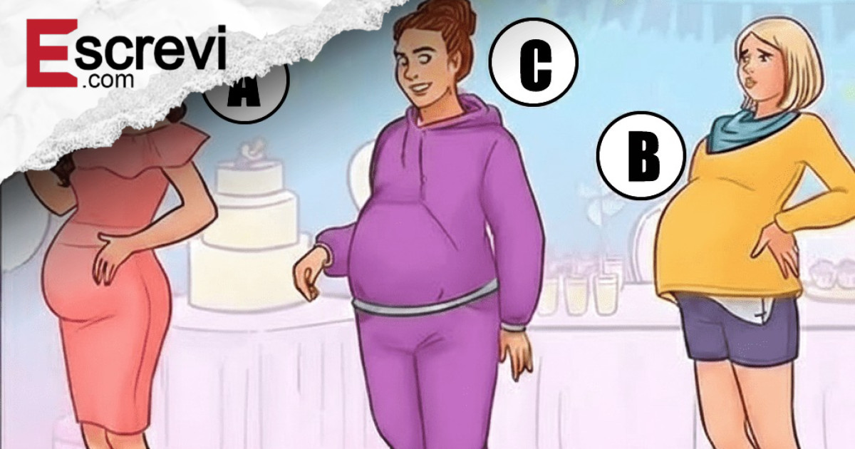 Qual dessas mulheres não está grávida? Só um gênio da lógica consegue descobrir imagem principal