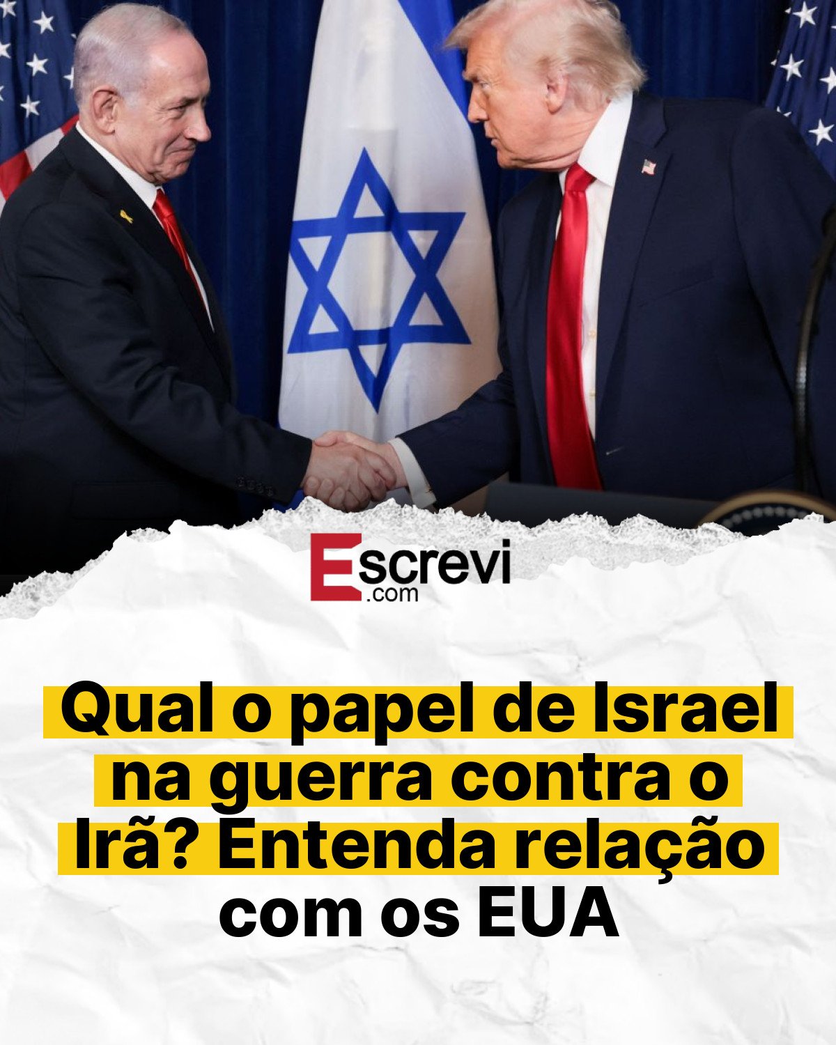 Qual o papel de Israel na guerra contra o Irã? Entenda relação com os EUA card branco
