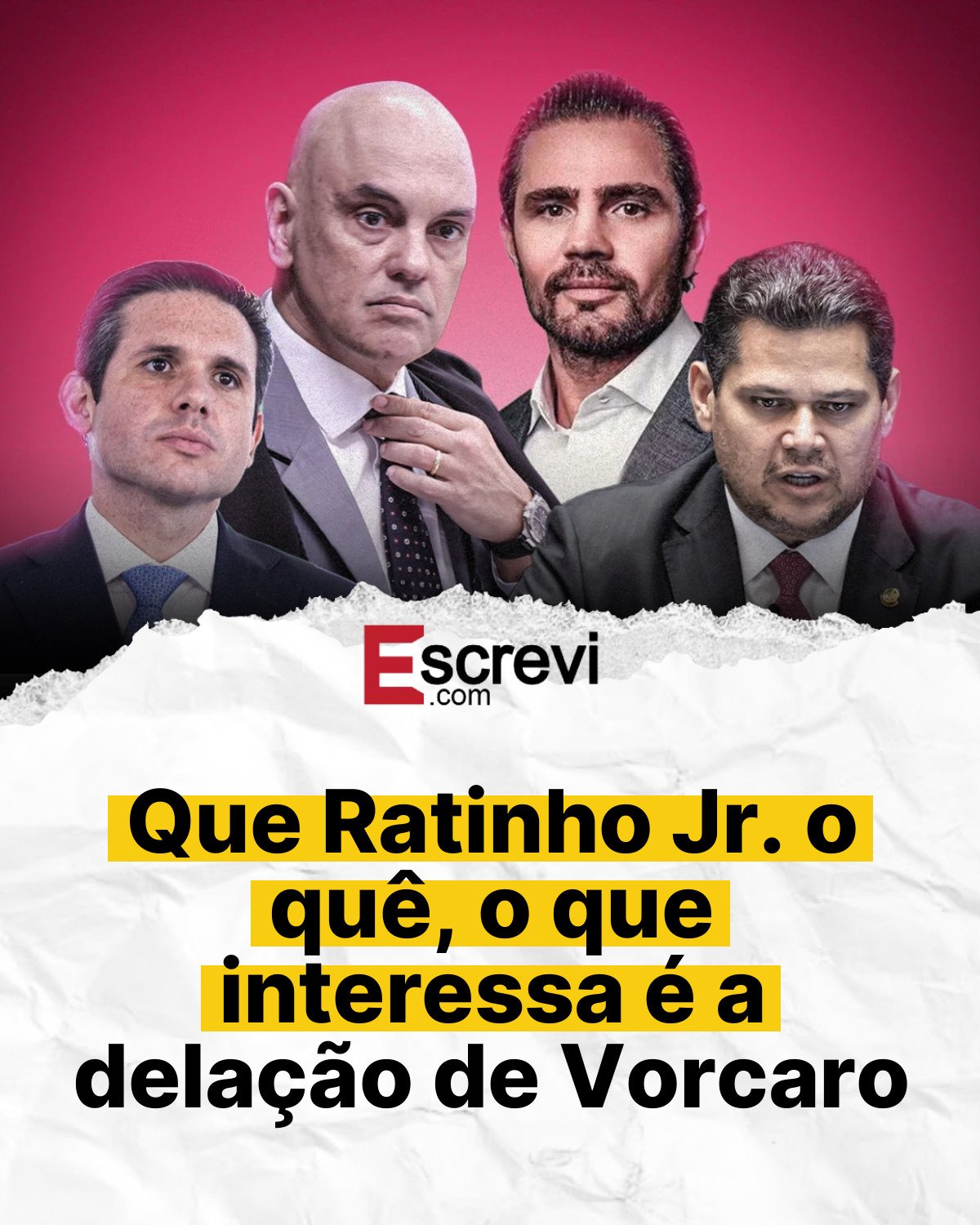 Que Ratinho Jr. o quê, o que interessa é a delação de Vorcaro card branco