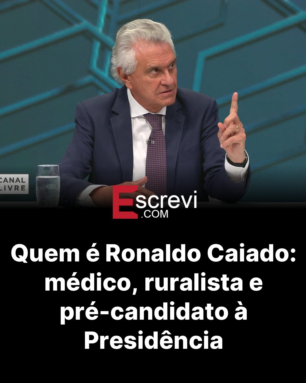 Quem é Ronaldo Caiado: médico, ruralista e pré-candidato à Presidência card preto