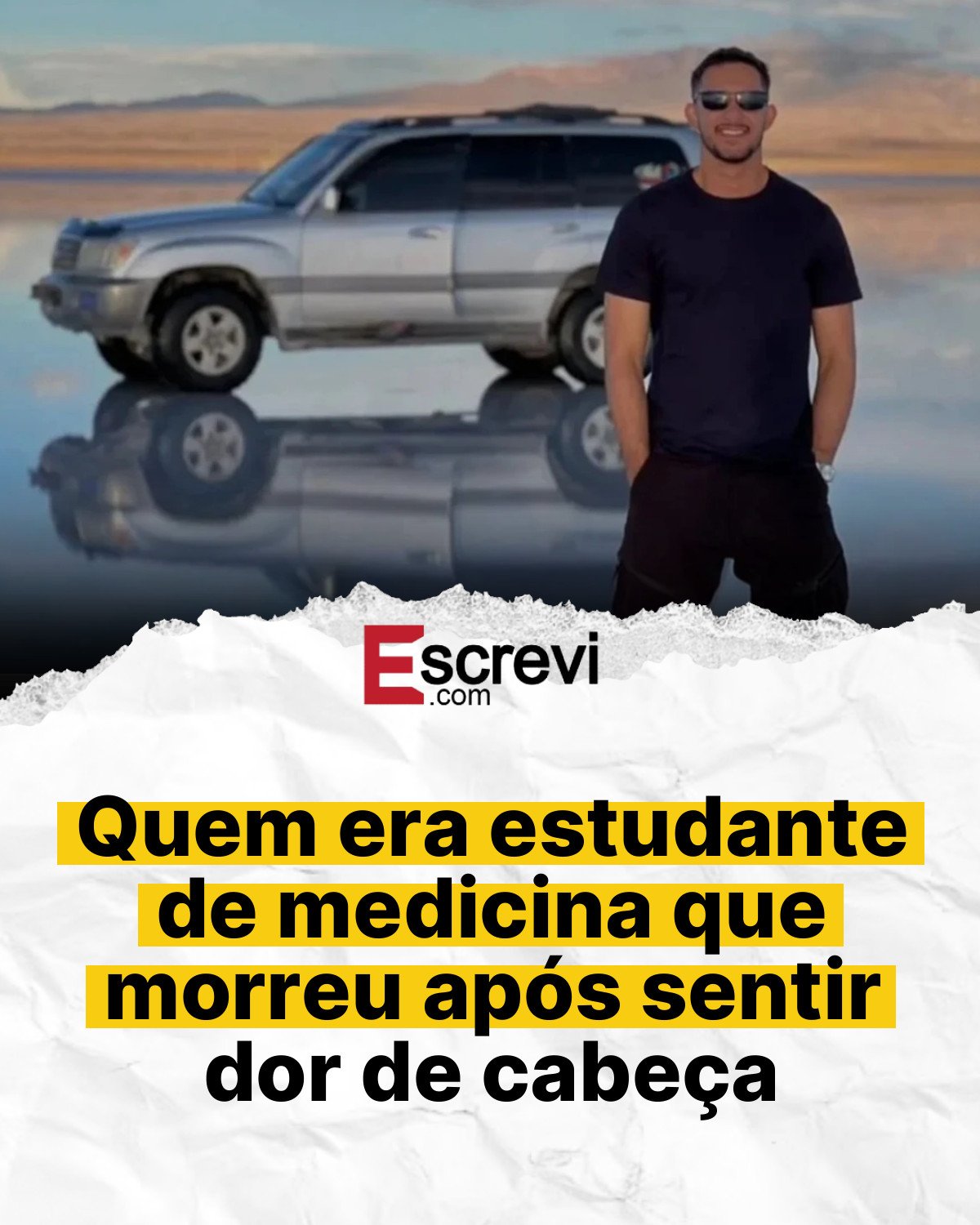 Quem era estudante de medicina que morreu após sentir dor de cabeça card branco