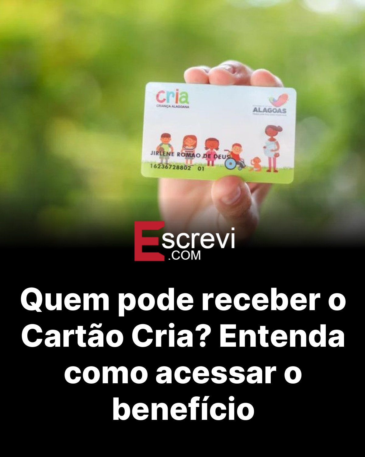 Quem pode receber o Cartão Cria? Entenda como acessar o benefício card preto