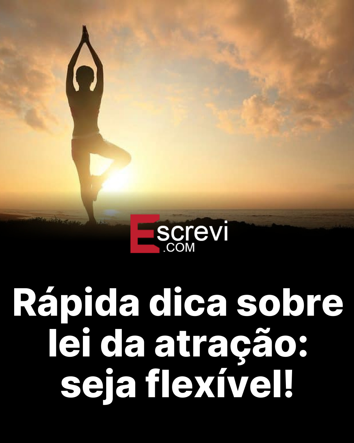 Rápida dica sobre lei da atração: seja flexível! card preto