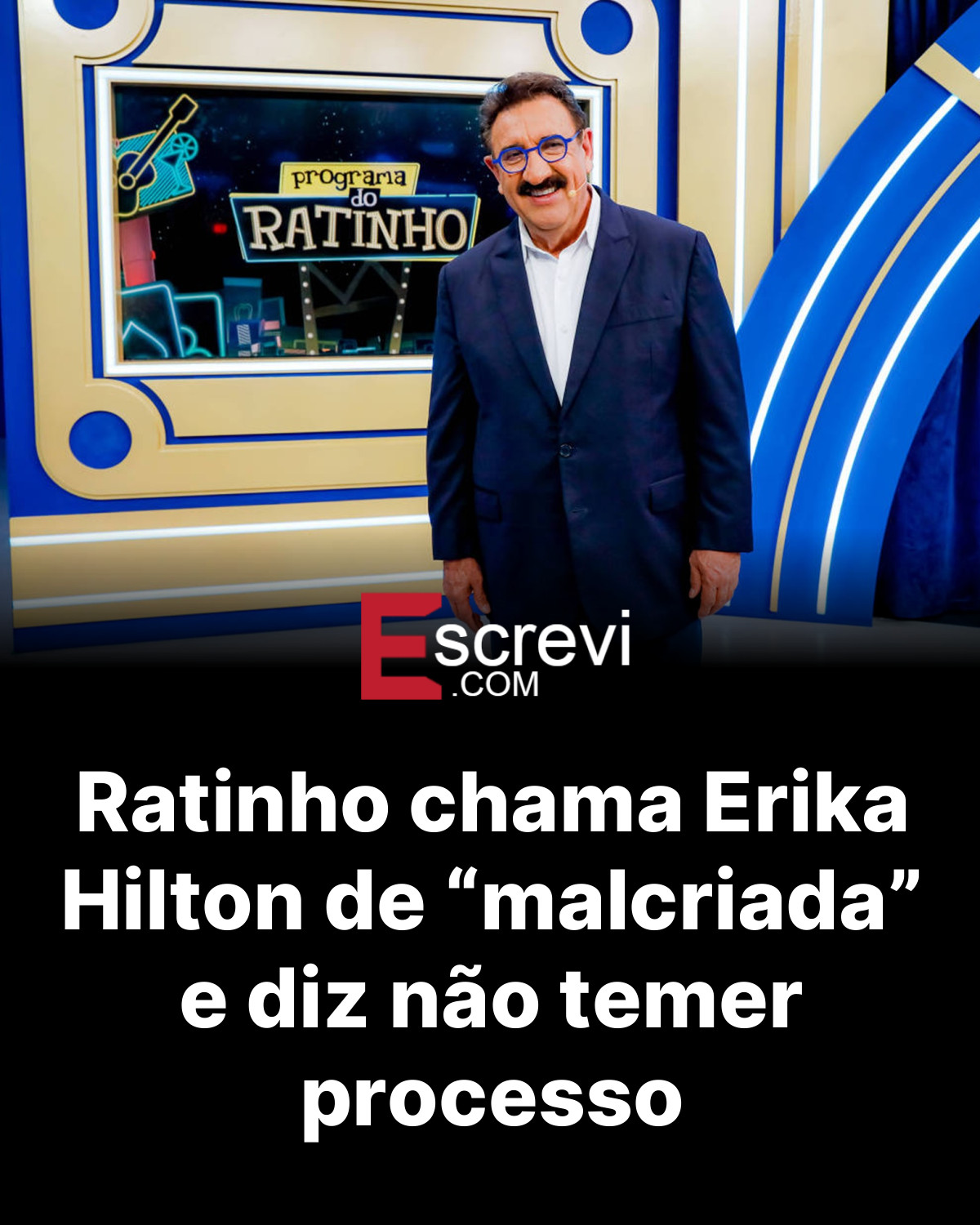 Ratinho chama Erika Hilton de “malcriada” e diz não temer processo card preto