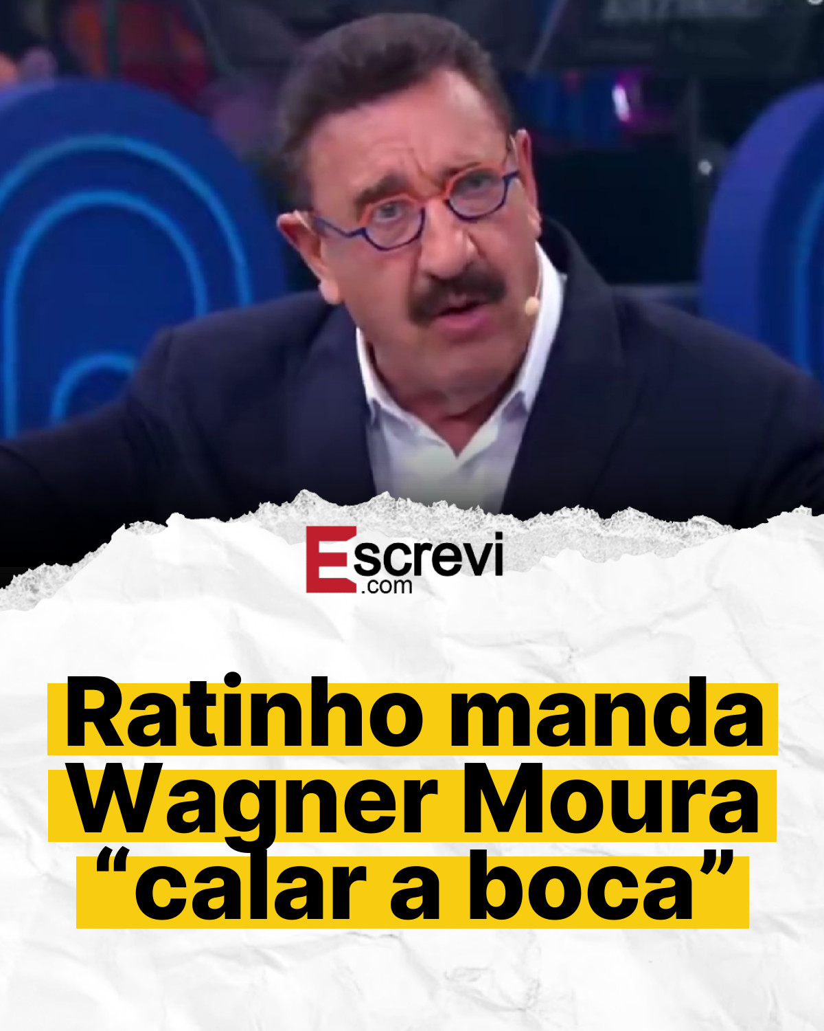 Ratinho manda Wagner Moura “calar a boca” card branco