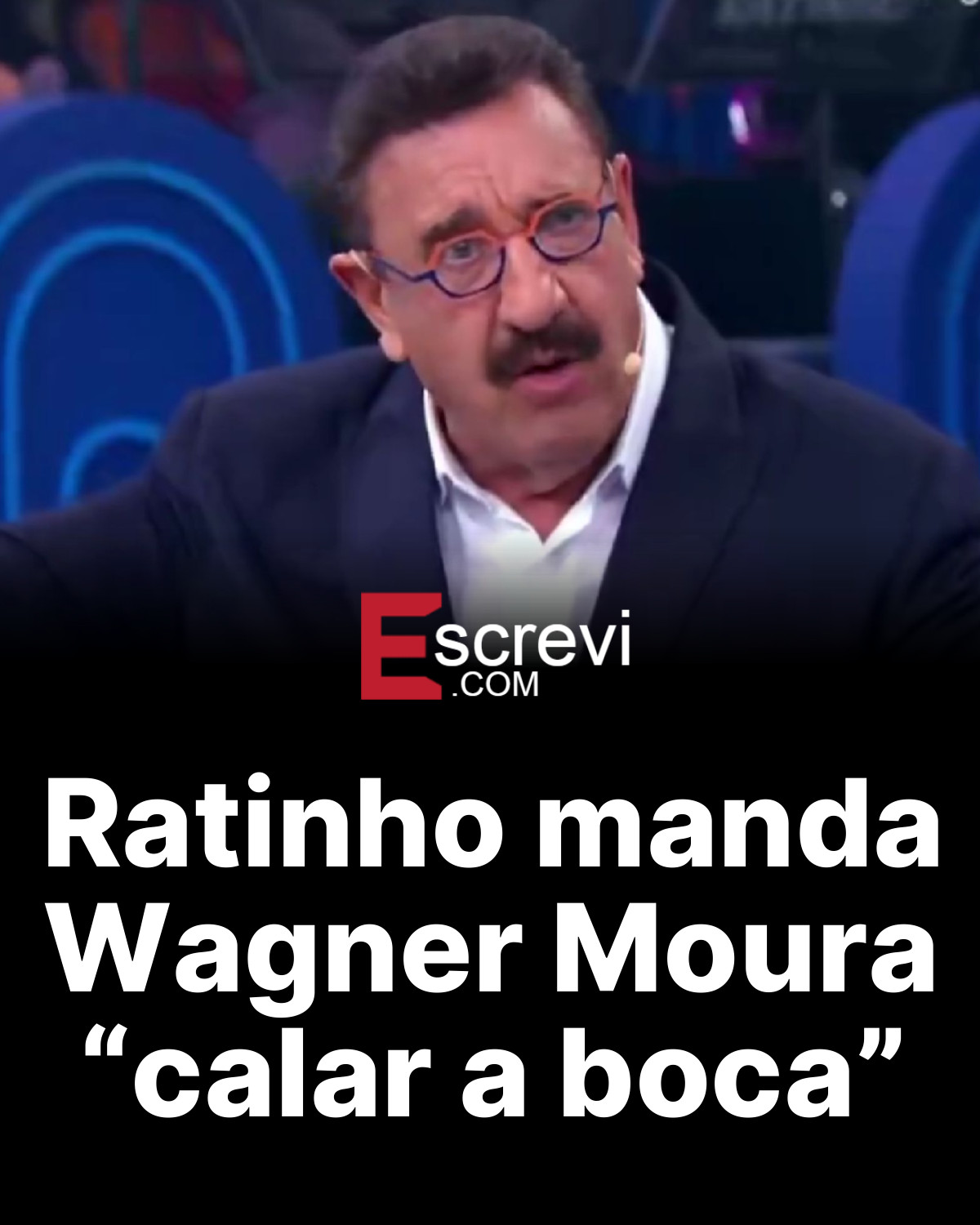 Ratinho manda Wagner Moura “calar a boca” card preto