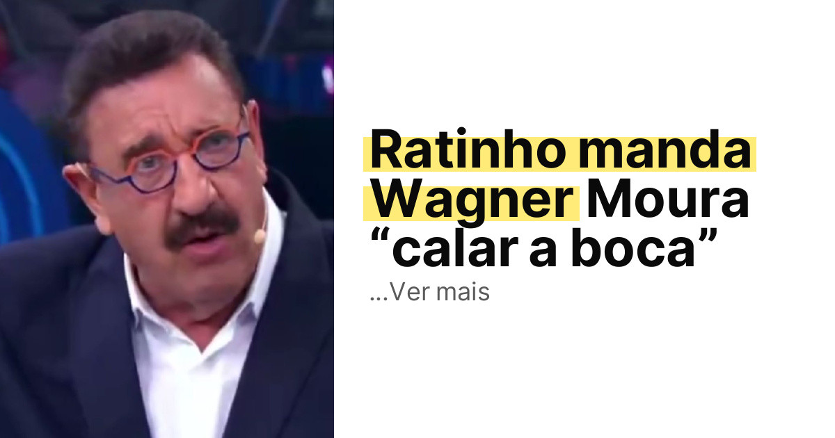 Ratinho manda Wagner Moura “calar a boca” imagem principal