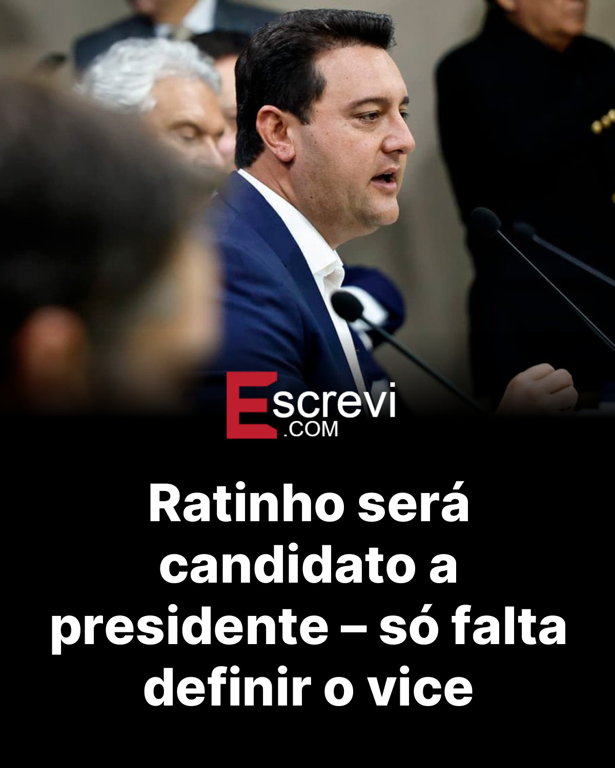 Ratinho será candidato a presidente – só falta definir o vice card preto
