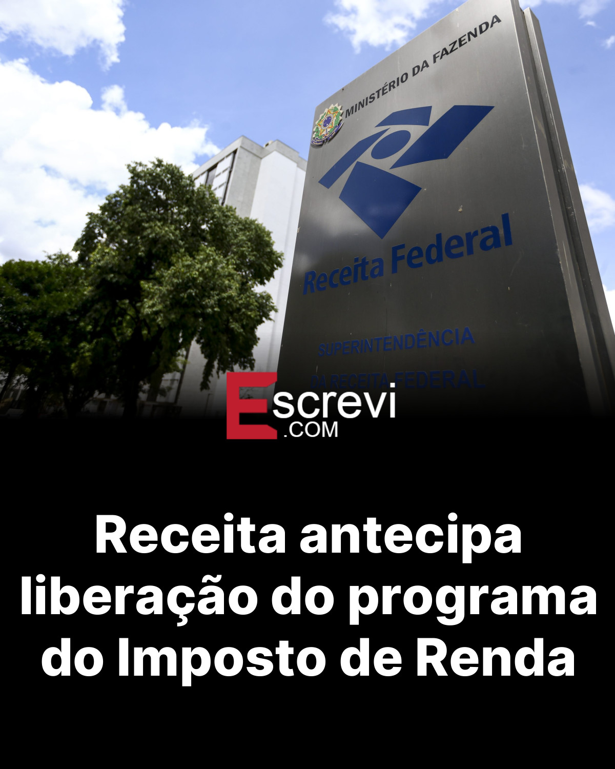 Receita antecipa liberação do programa do Imposto de Renda card preto